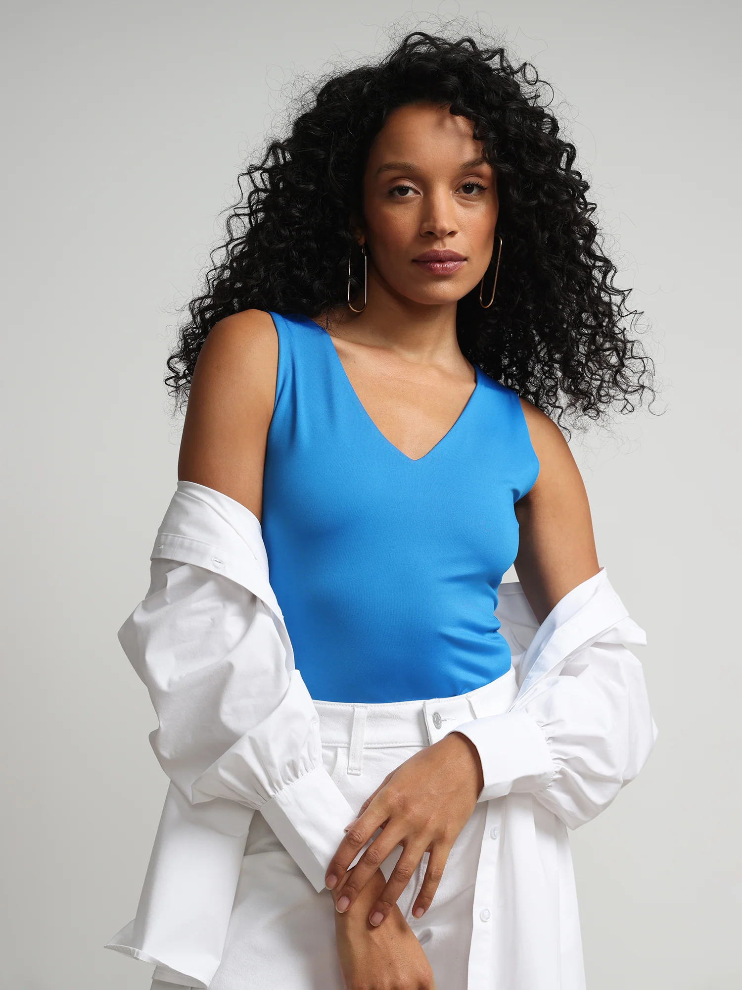 Reversible V-Neck Bodysuit - Contour Knits - Image 11