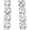 Rhinestone Bow Drop Earrings - Image 2