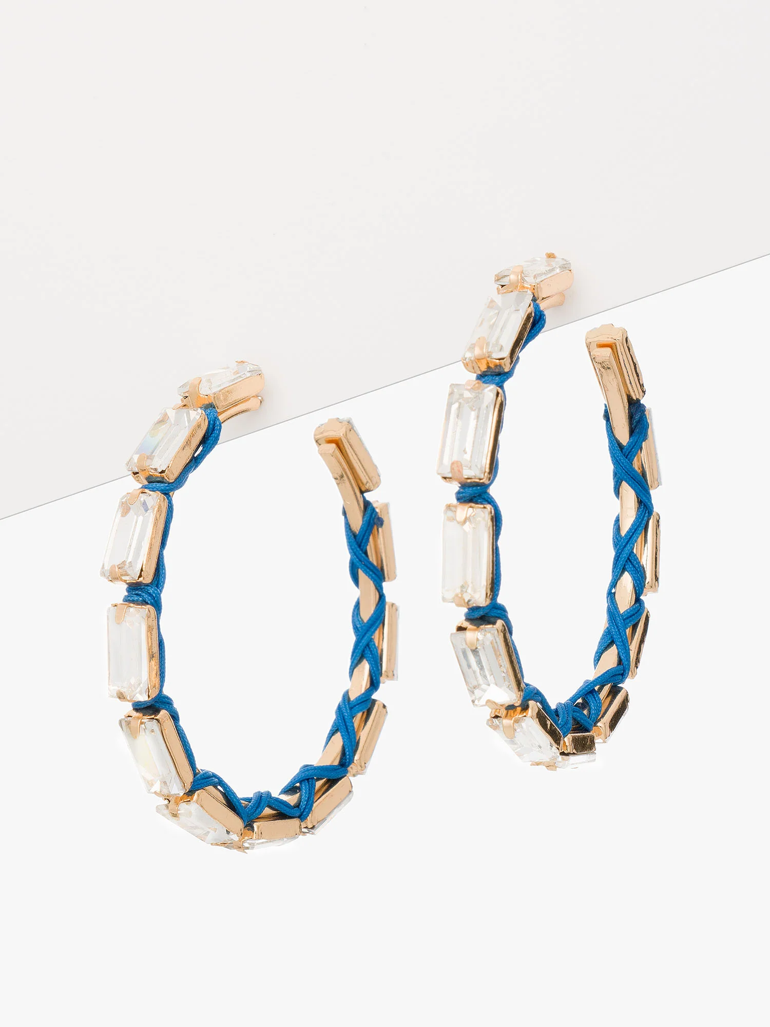 Rhinestone Hoop Earrings - Image 2