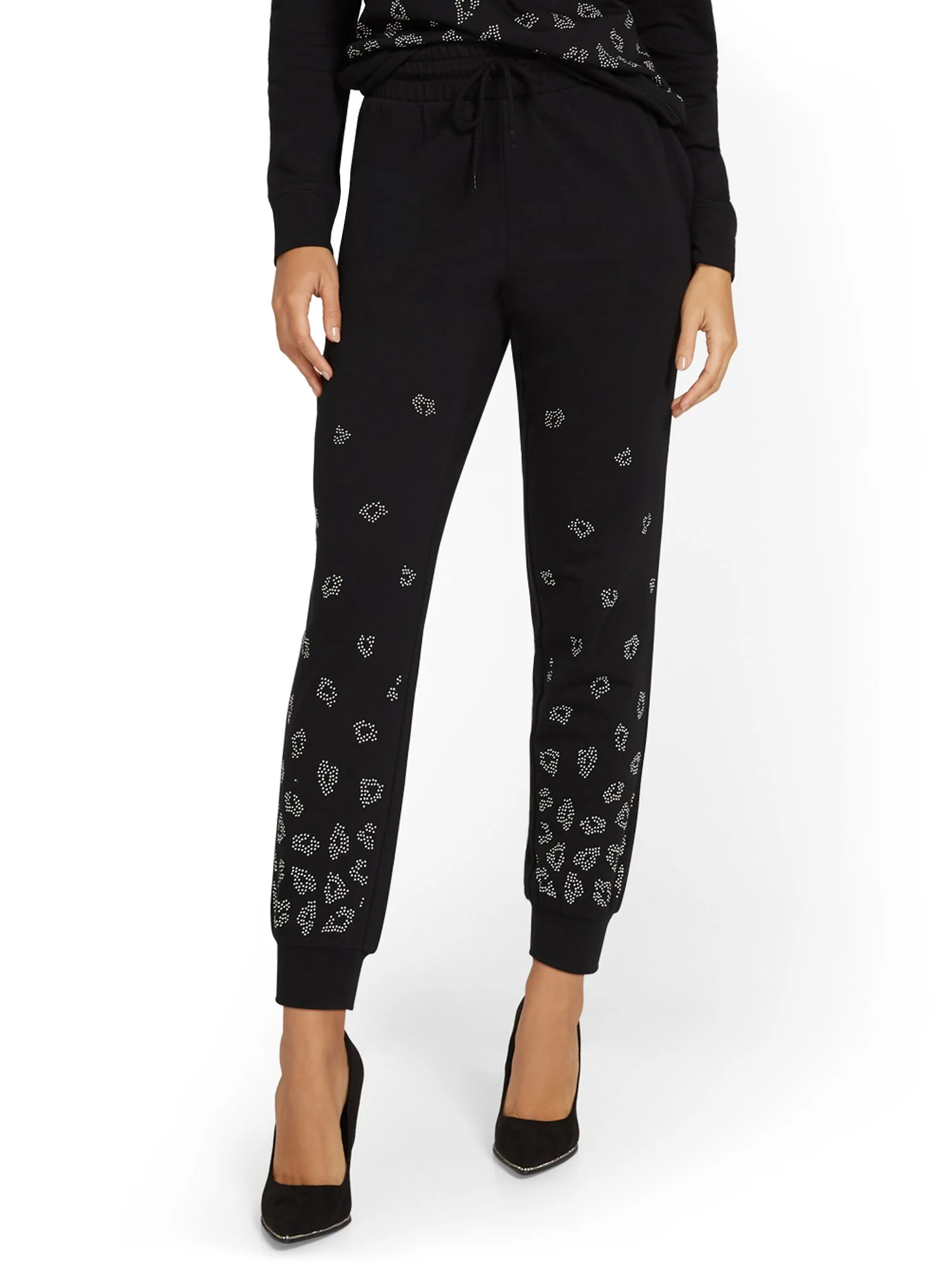 Rhinestone Leopard-Pattern Jogger Pant - Image 2