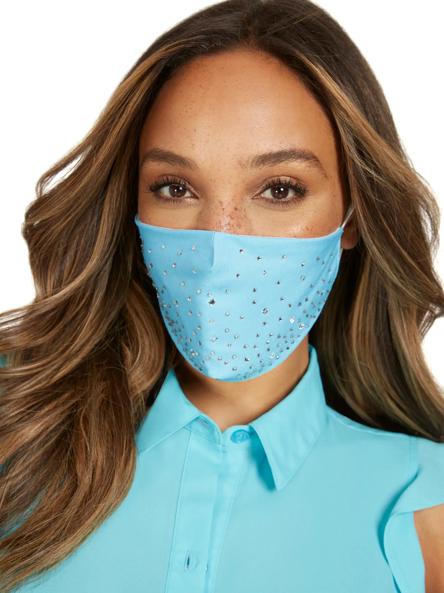 Rhinestone Studded Face Mask - Image 8