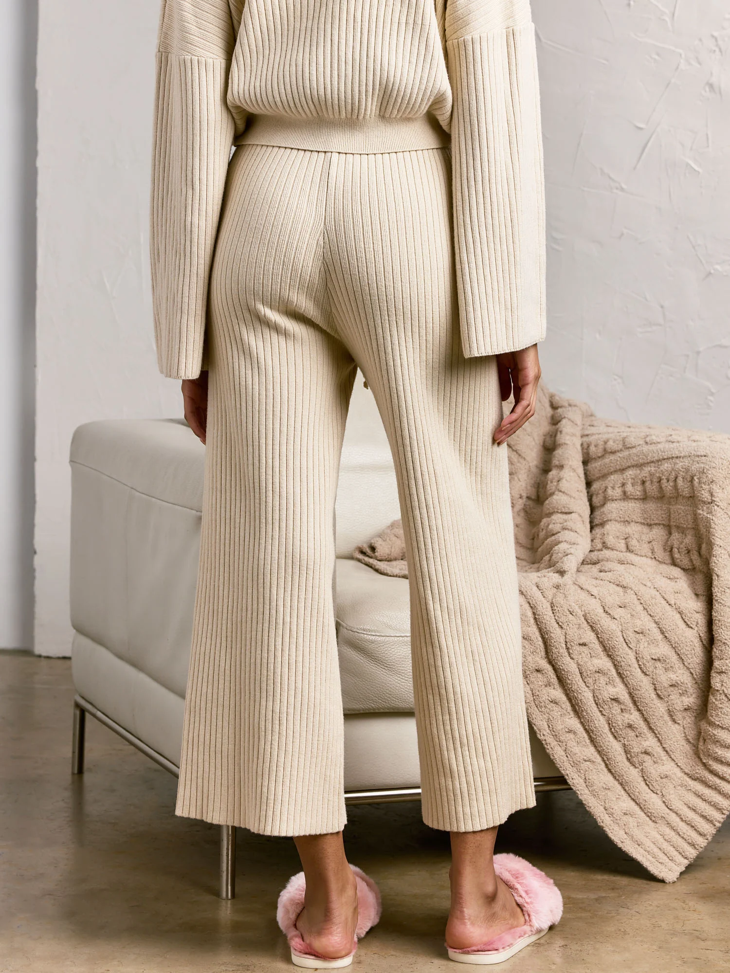 Lumiere Rib Knit Wide Leg Pant - Brands We Love - Image 4