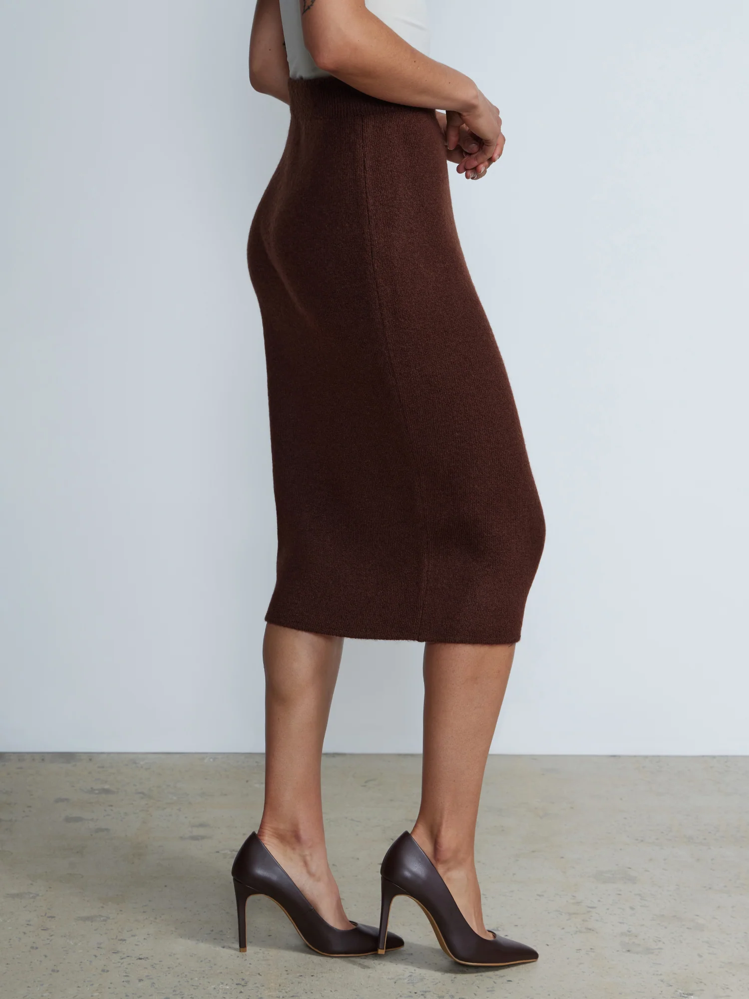 Ribbed Knit Midi Skirt - Image 2