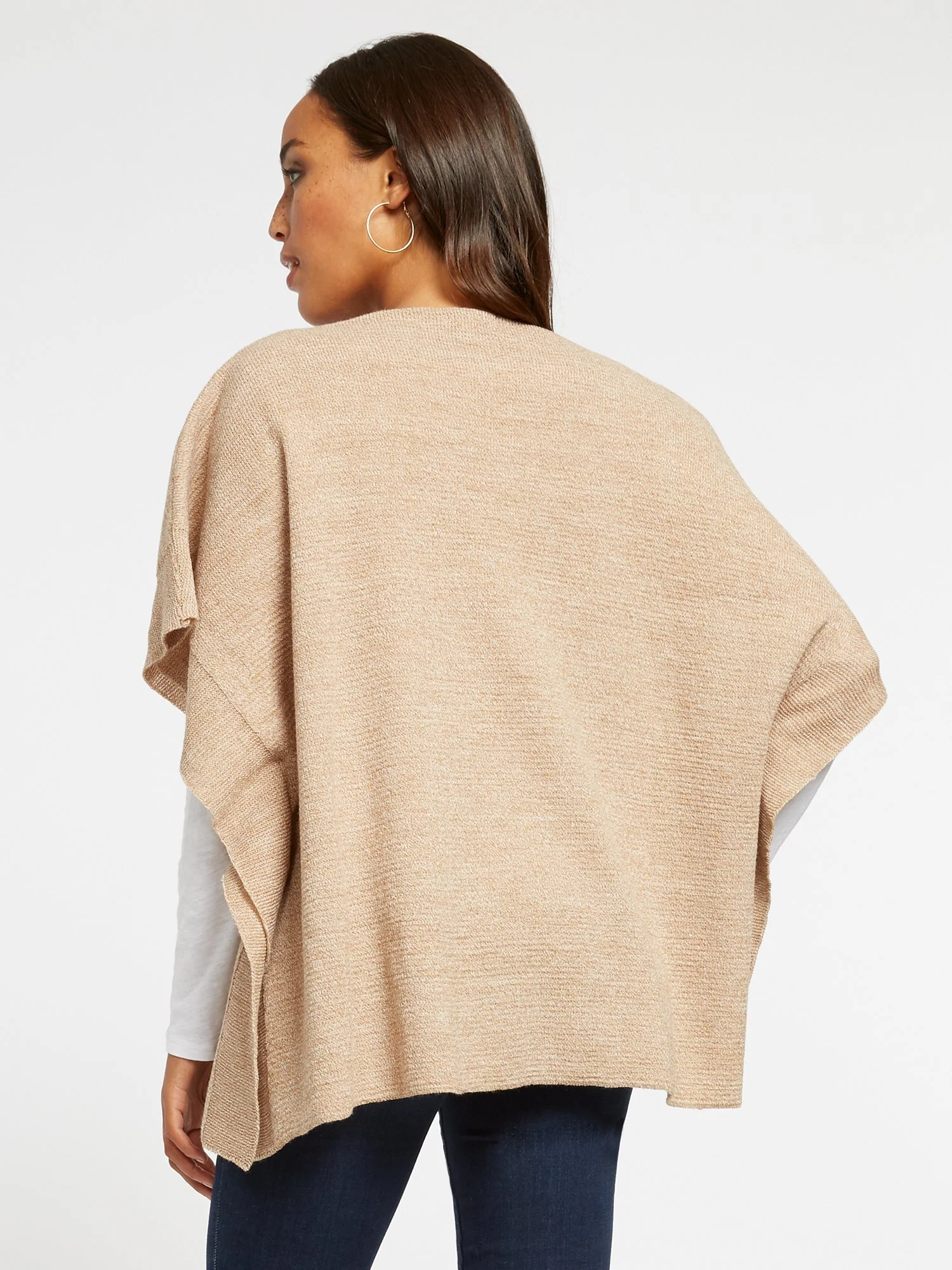 Ribbed-Knit Poncho - Image 6