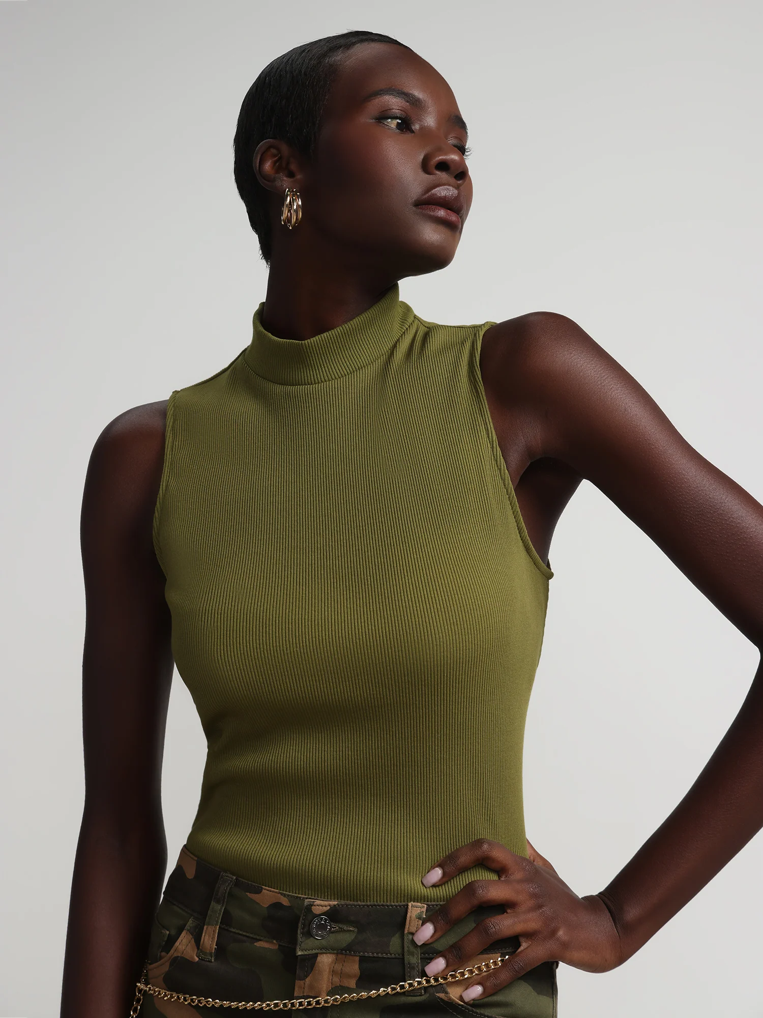 Ribbed Mock-Neck Top - Image 11