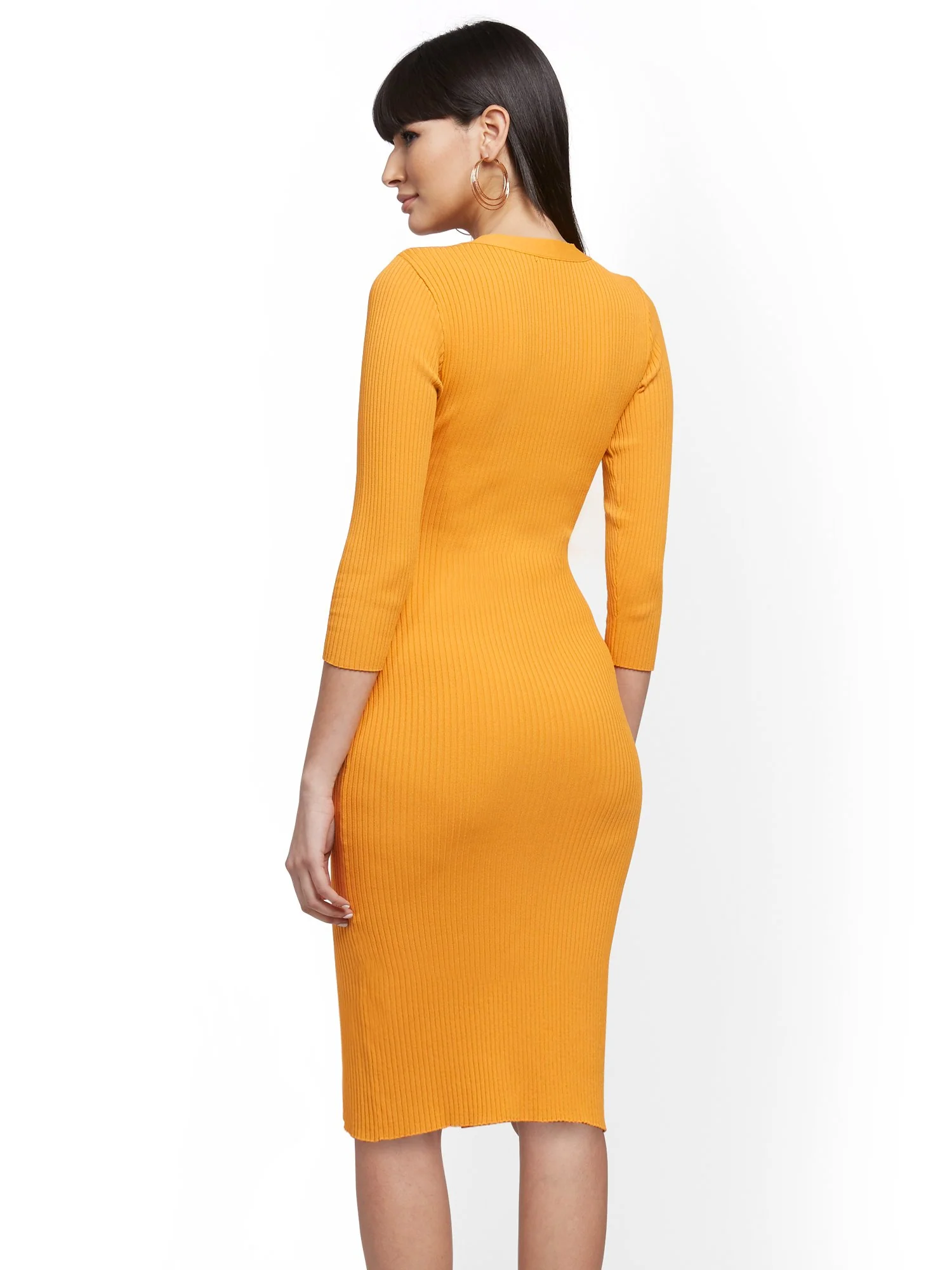 Ribbed Sweater Dress - 7th Avenue - Image 11