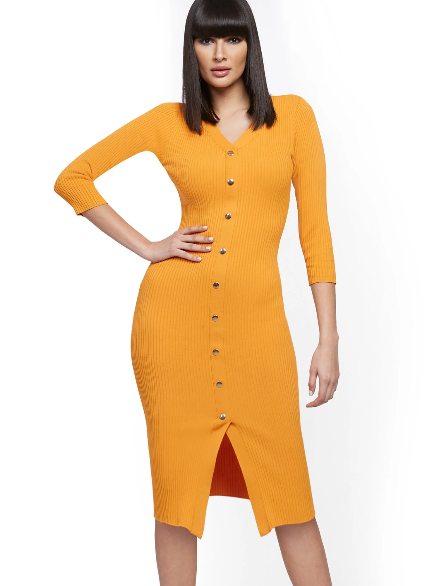 Ribbed Sweater Dress - 7th Avenue - Image 9