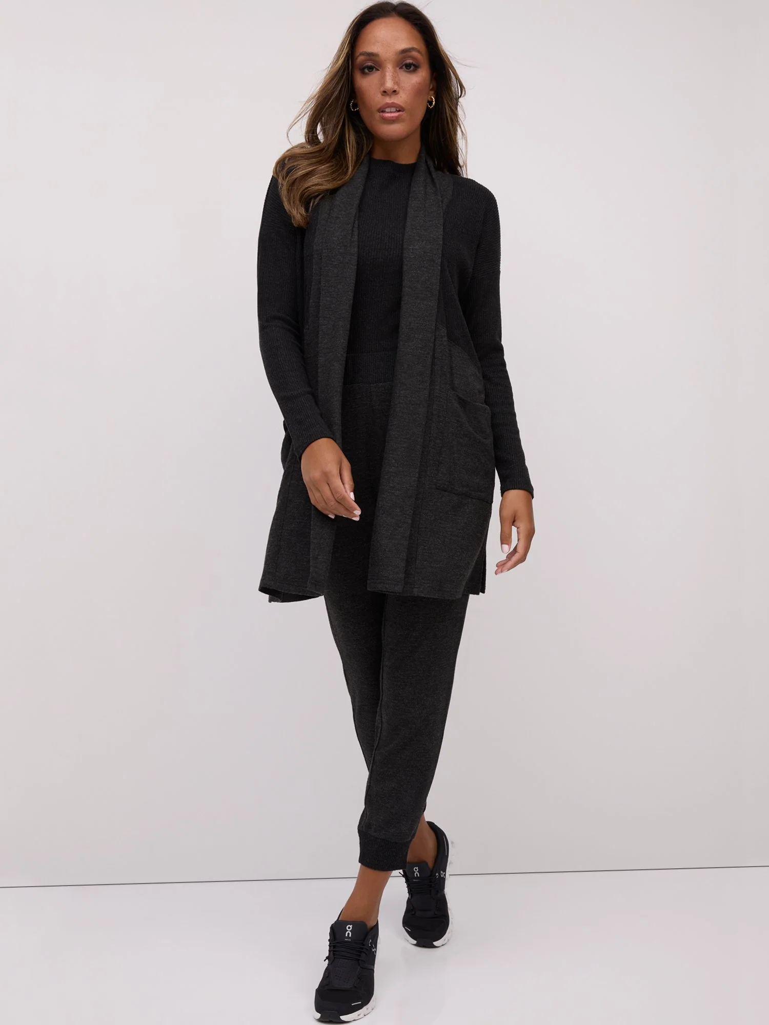 Ribbed-Trim Knit Duster - Image 10