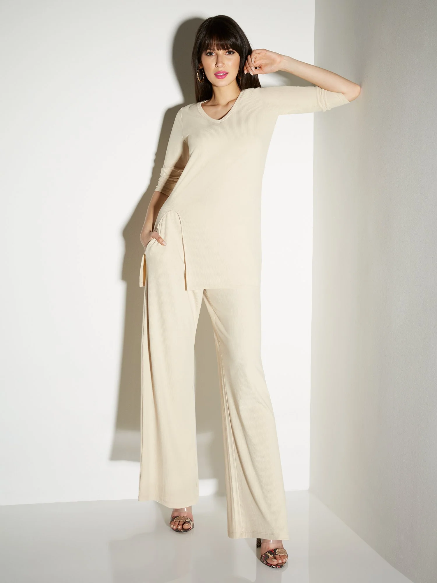 Ribbed Wide-Leg Pant - Everyday Collection - Image 6
