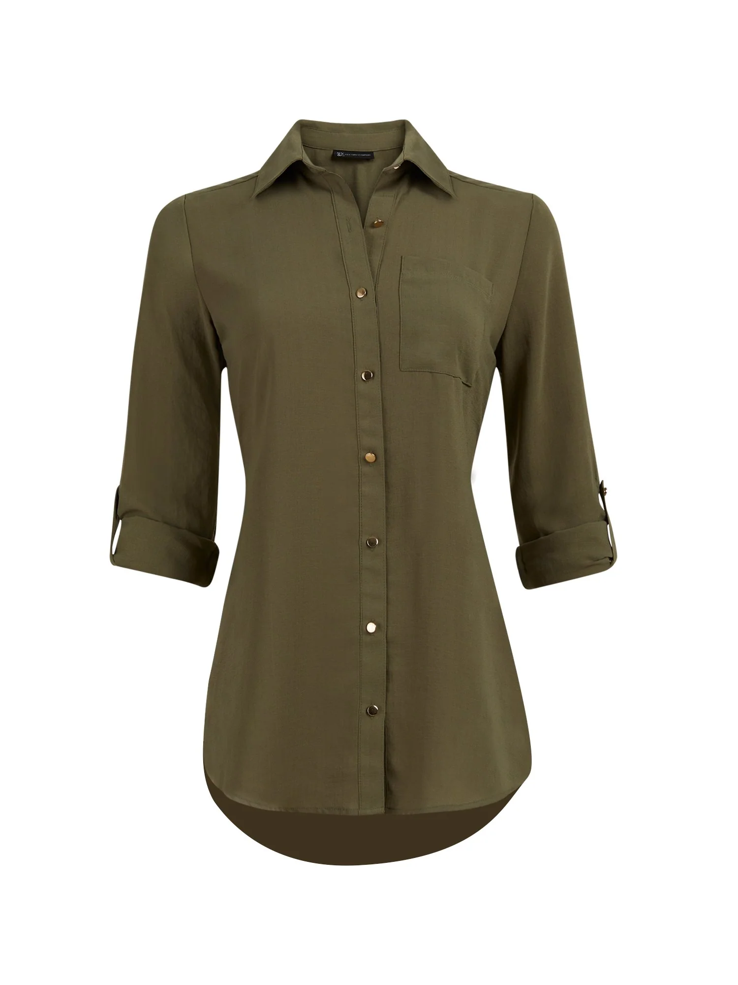 Roll-Tab Sleeve Tunic Top - Image 7