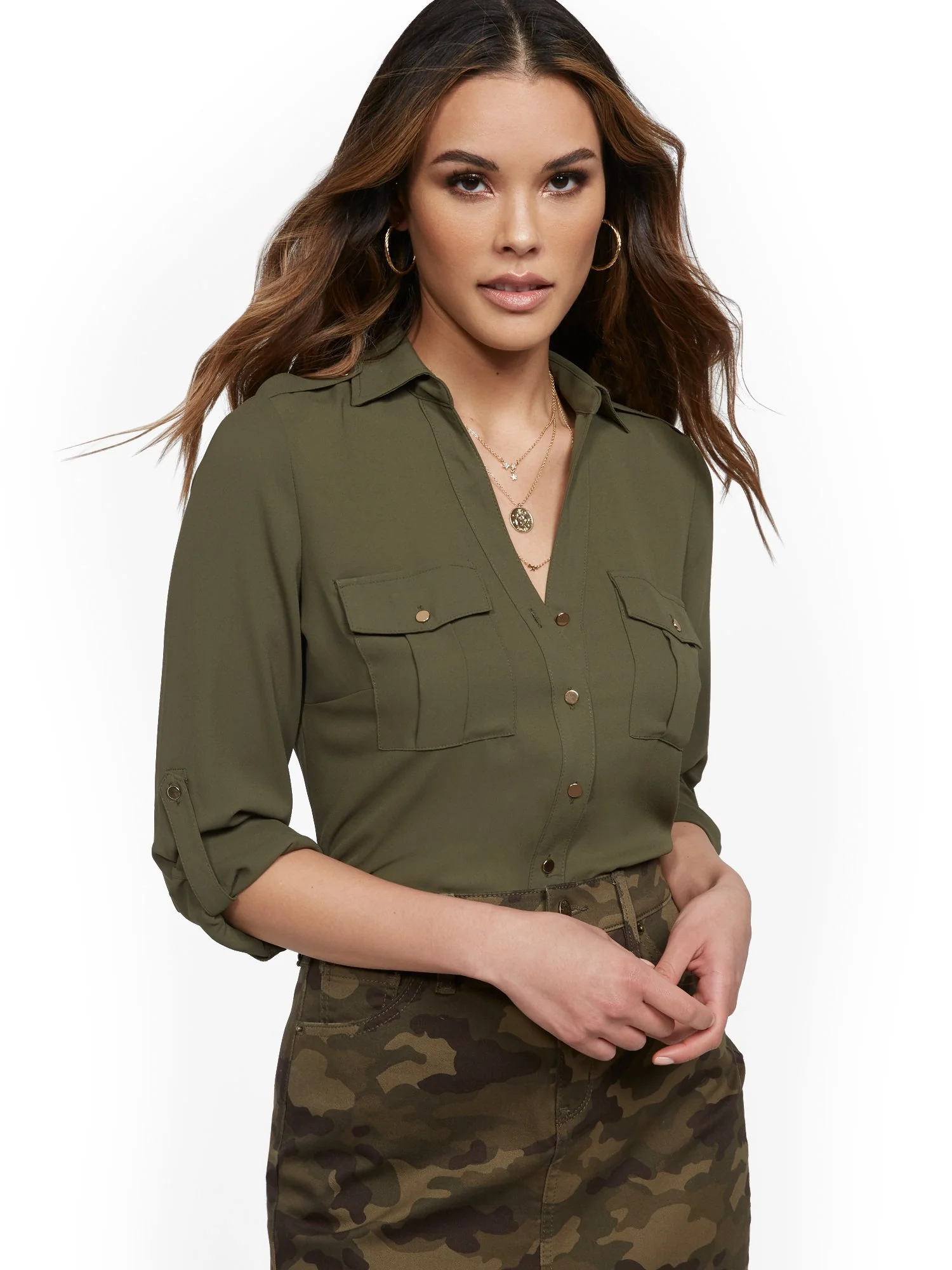 Roll-Tab Utility Shirt - Image 17