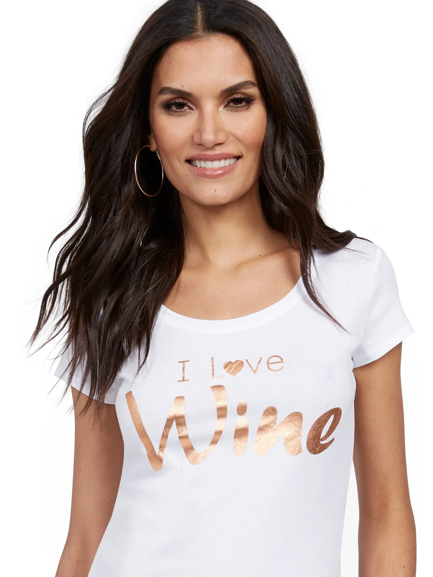 Rose Gold Metallic-Foil 'Wine' Tee
