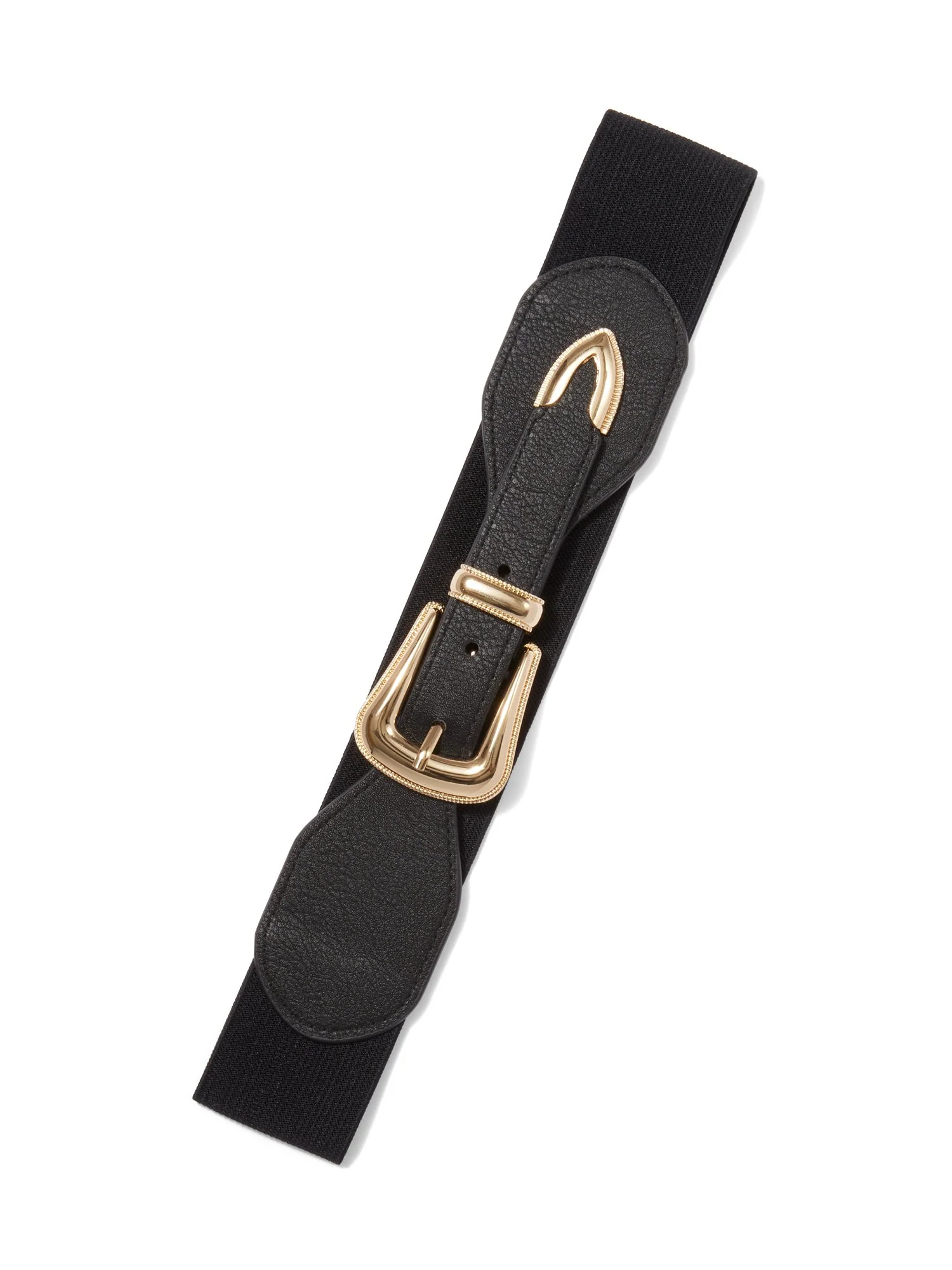 Round-Buckle Stretch Belt