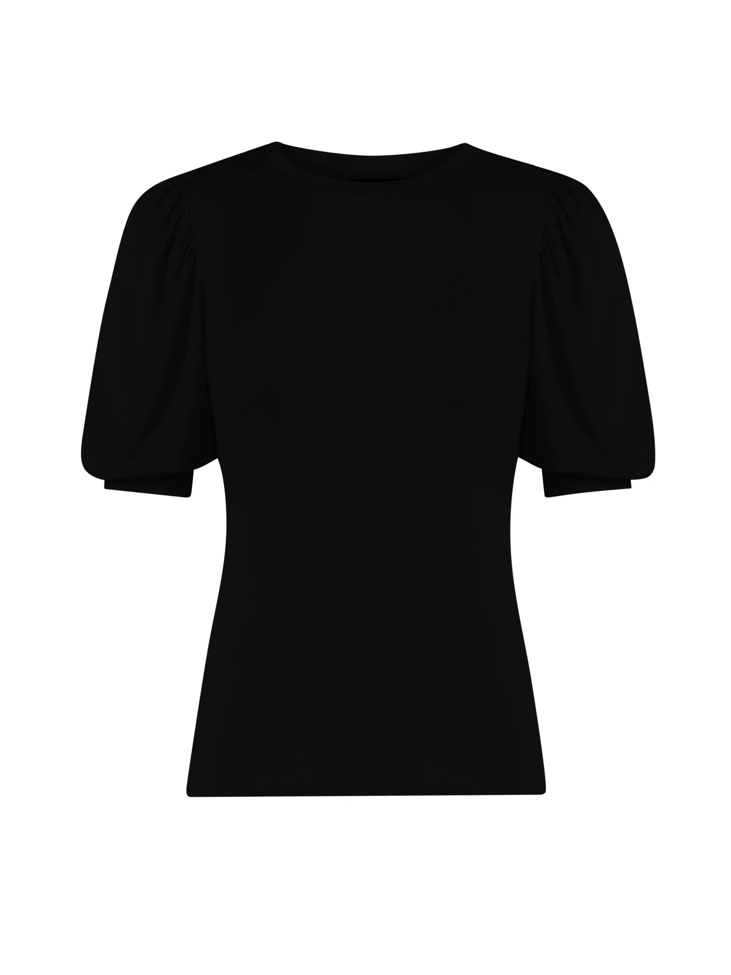 Ruched Puff-Sleeve Top - Image 2