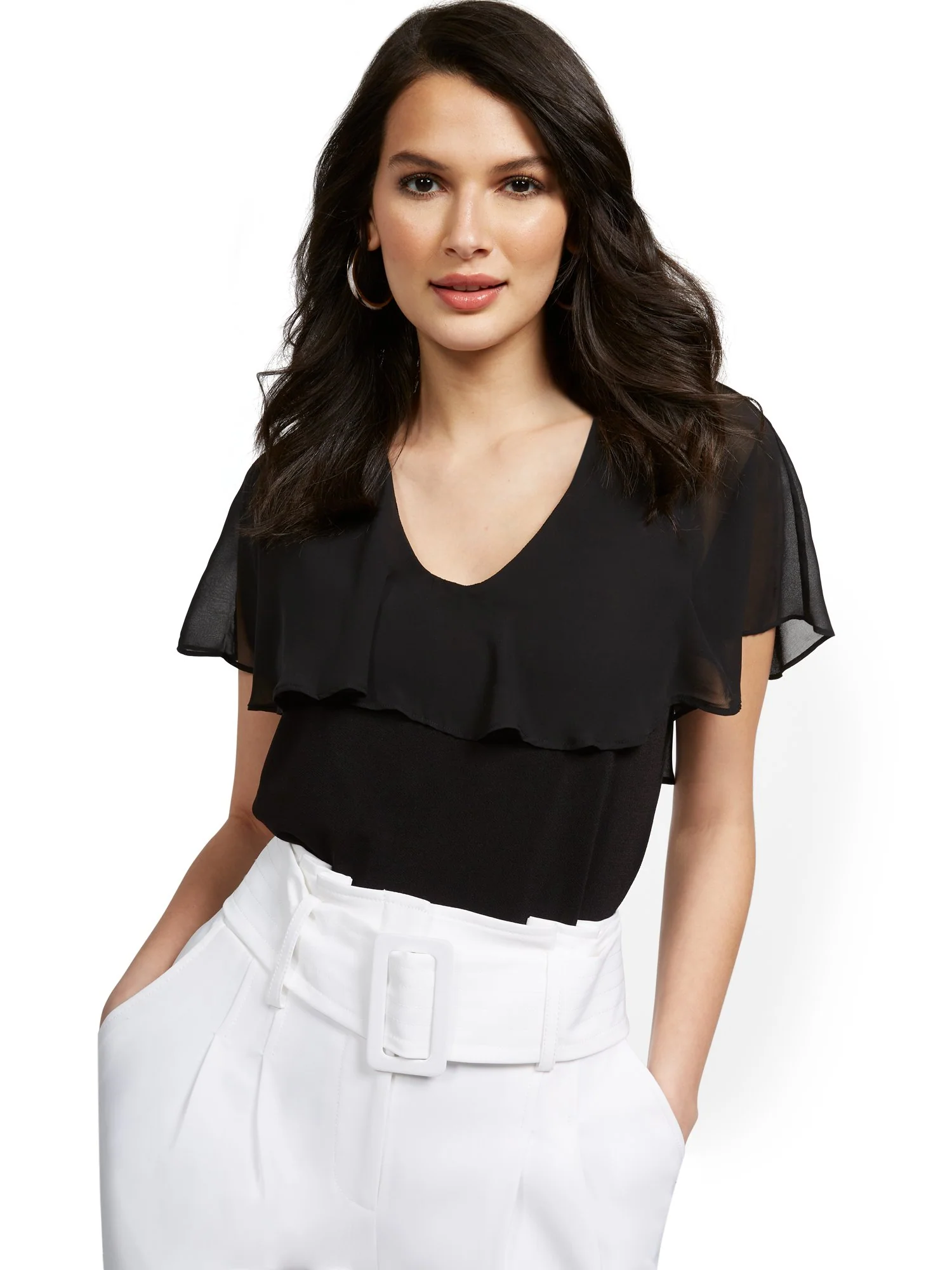 Ruffle Cape Top - Image 2