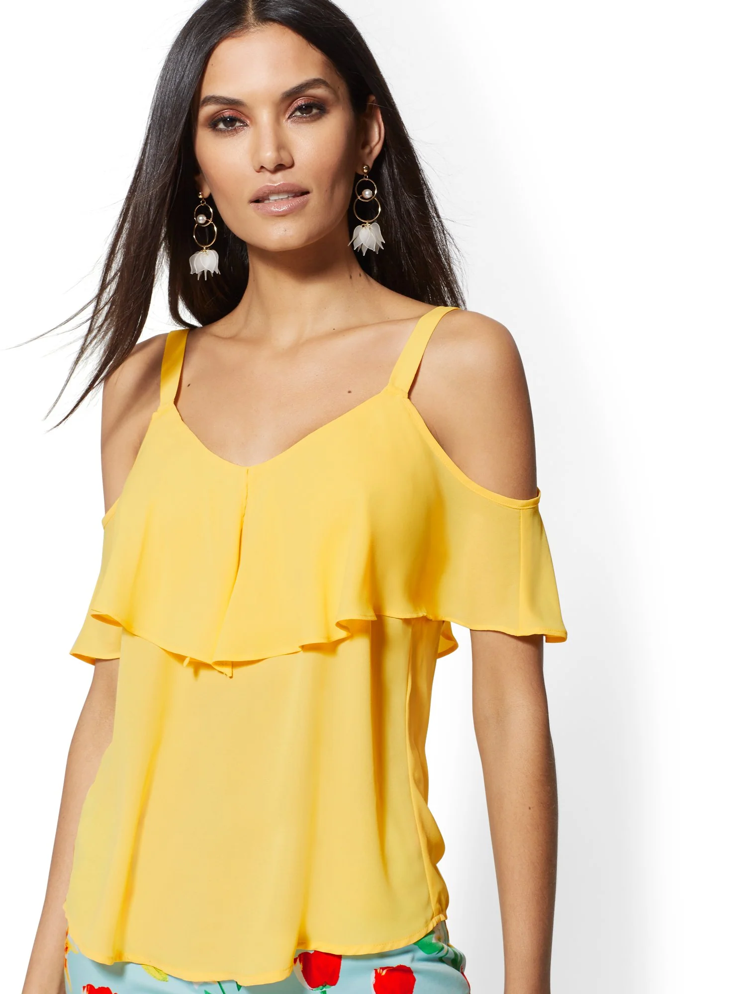 Ruffle Cold-Shoulder Top - Image 26