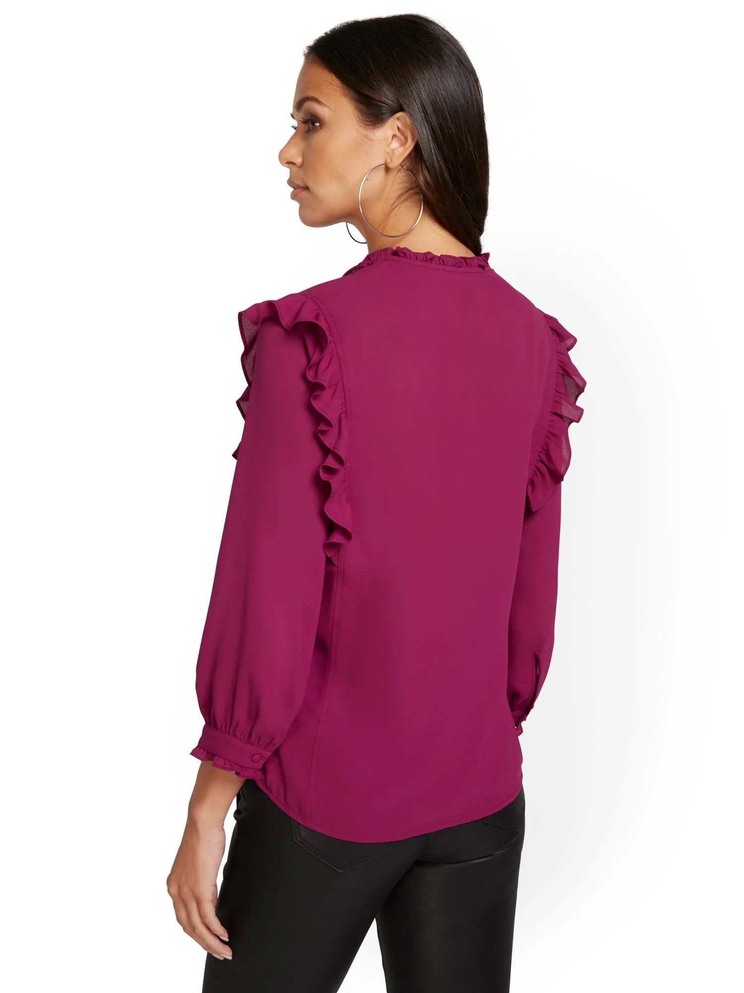 Ruffle-Front Blouse - Image 3