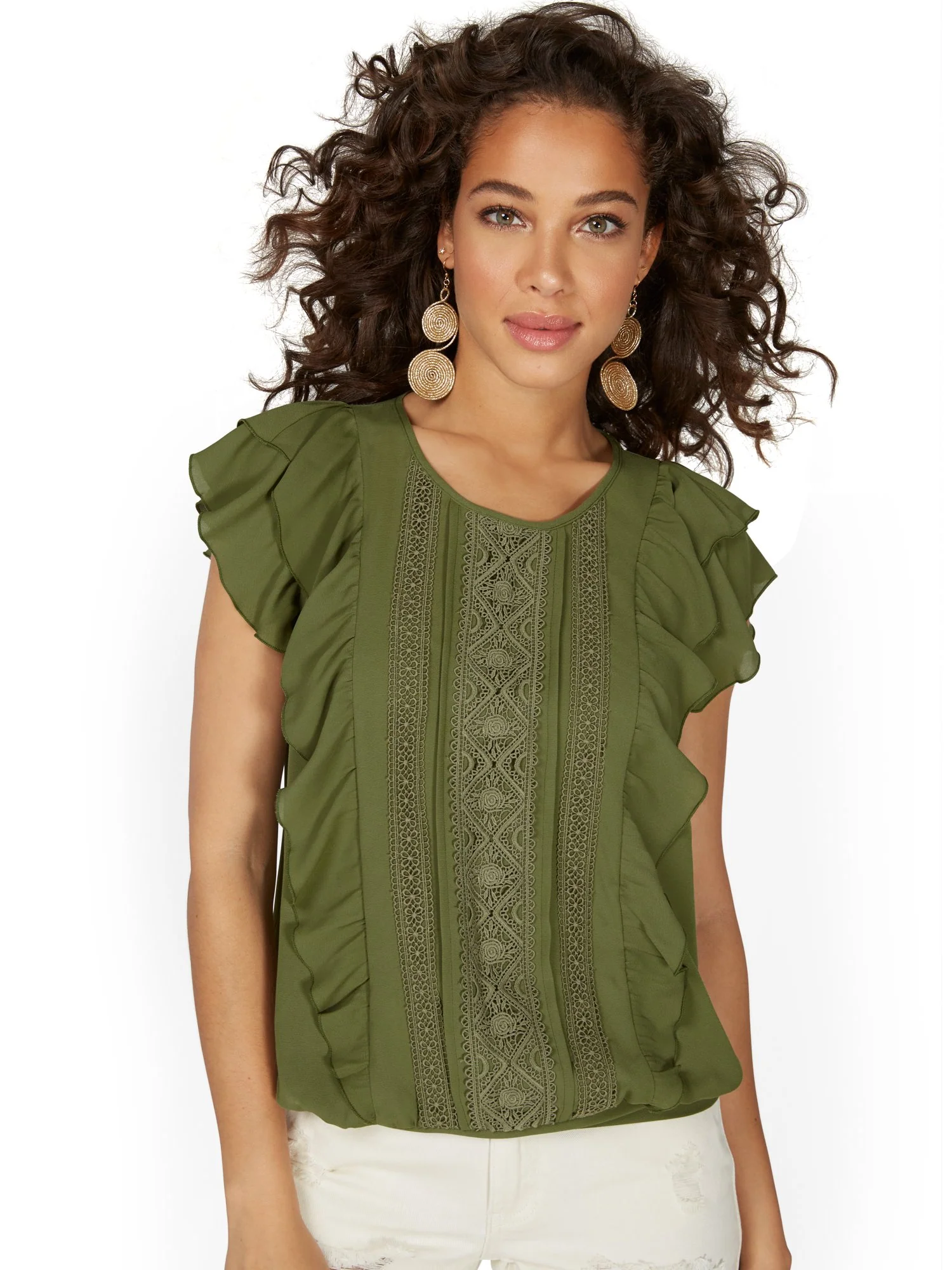 Ruffle-Front Blouse - Lily & Cali - Image 8