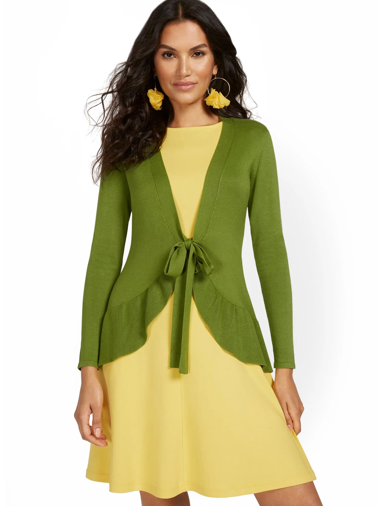 Ruffle-Front Flyaway Cardigan - Image 22