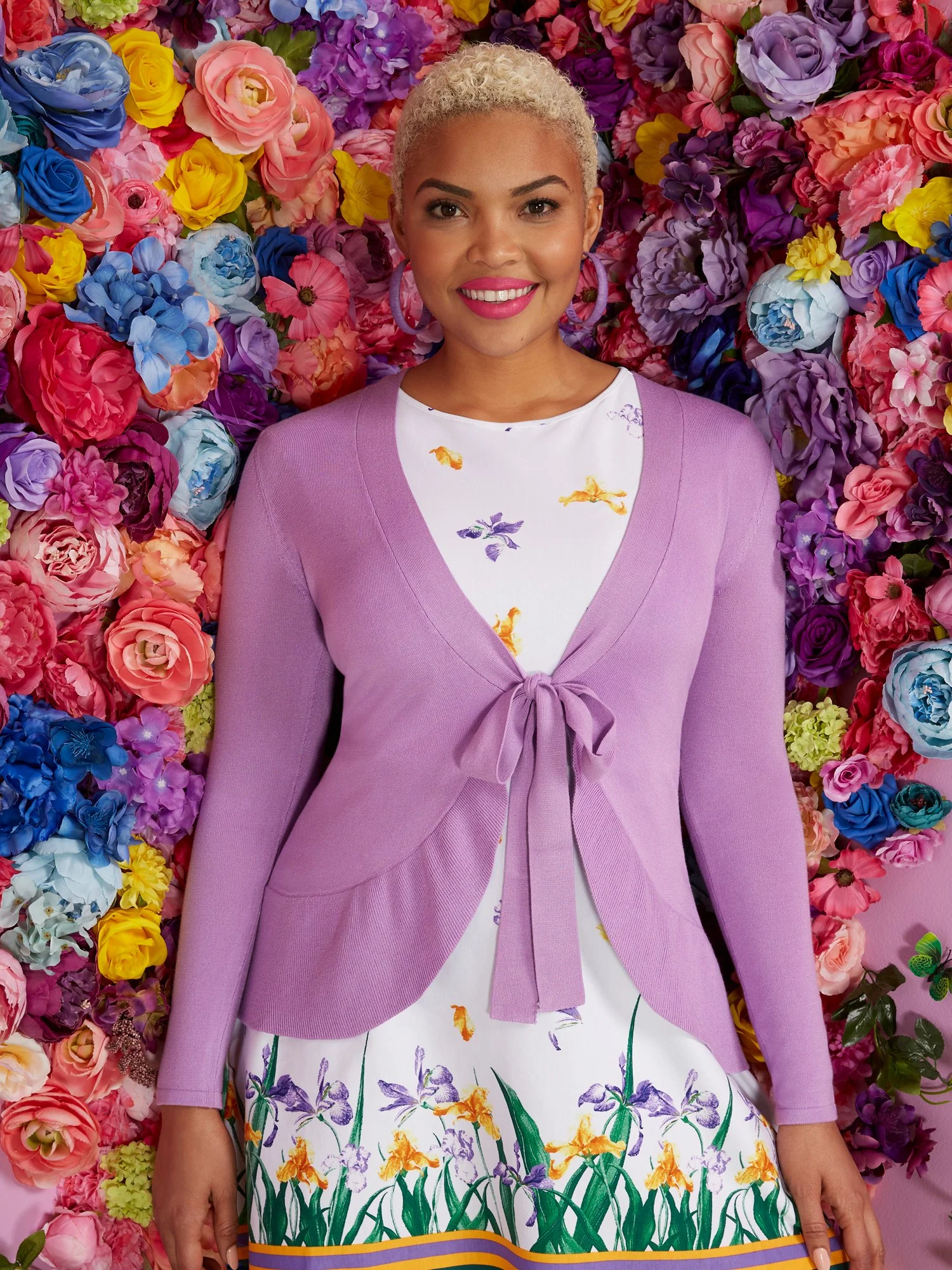 Ruffle-Front Flyaway Cardigan - Image 27