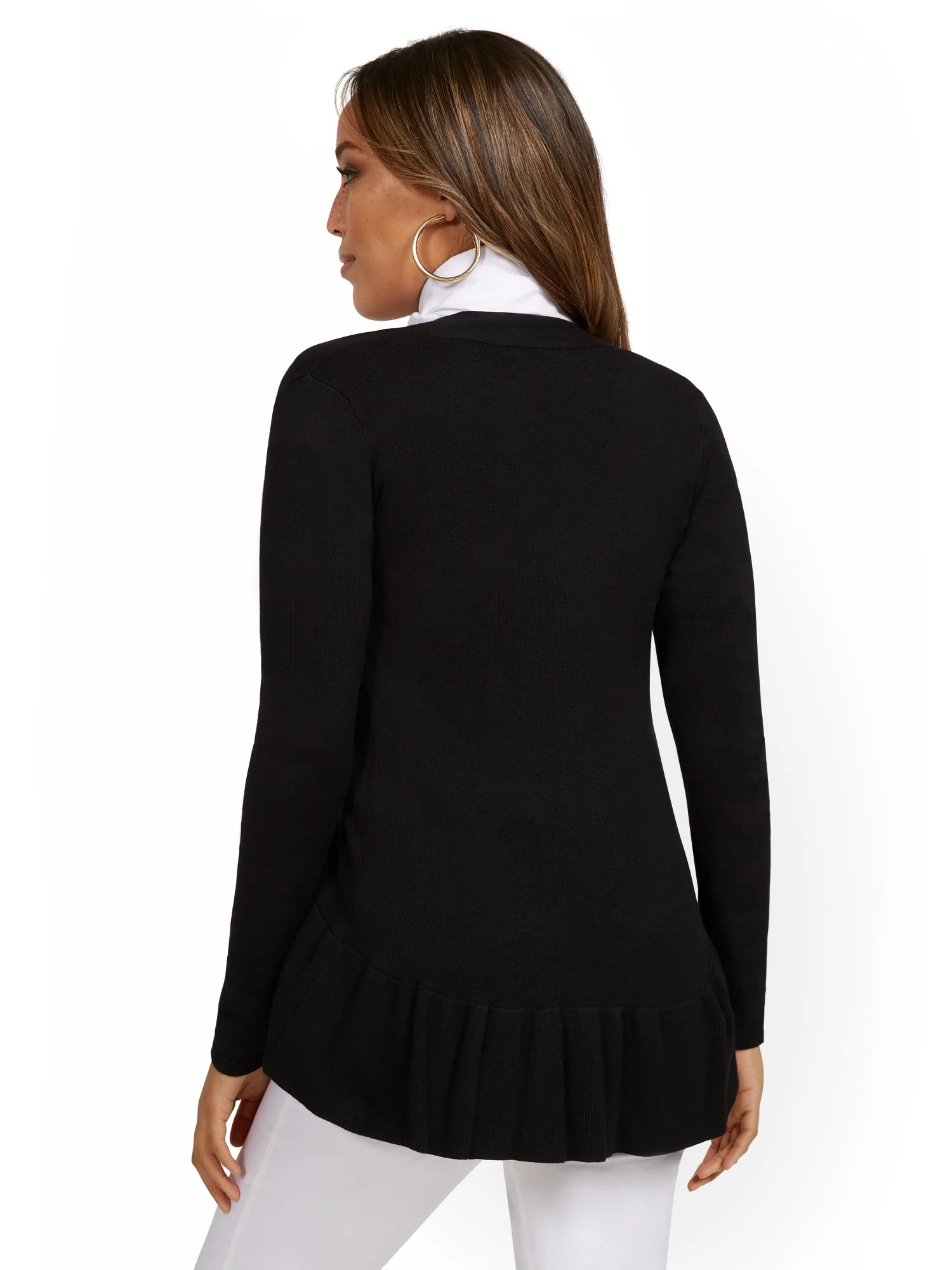 Ruffle-Front Flyaway Cardigan - Image 3