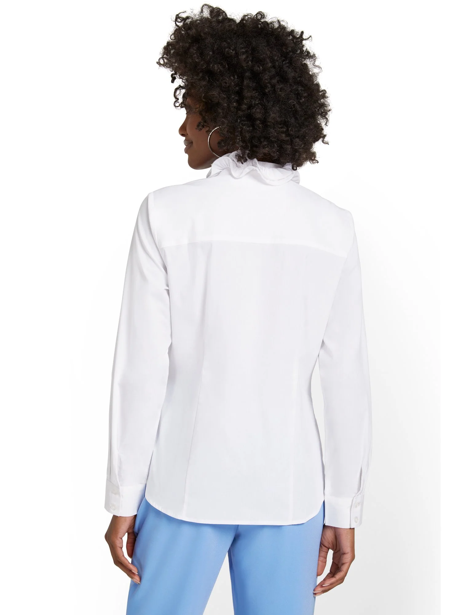 Ruffle-Front Poplin Top - Image 3