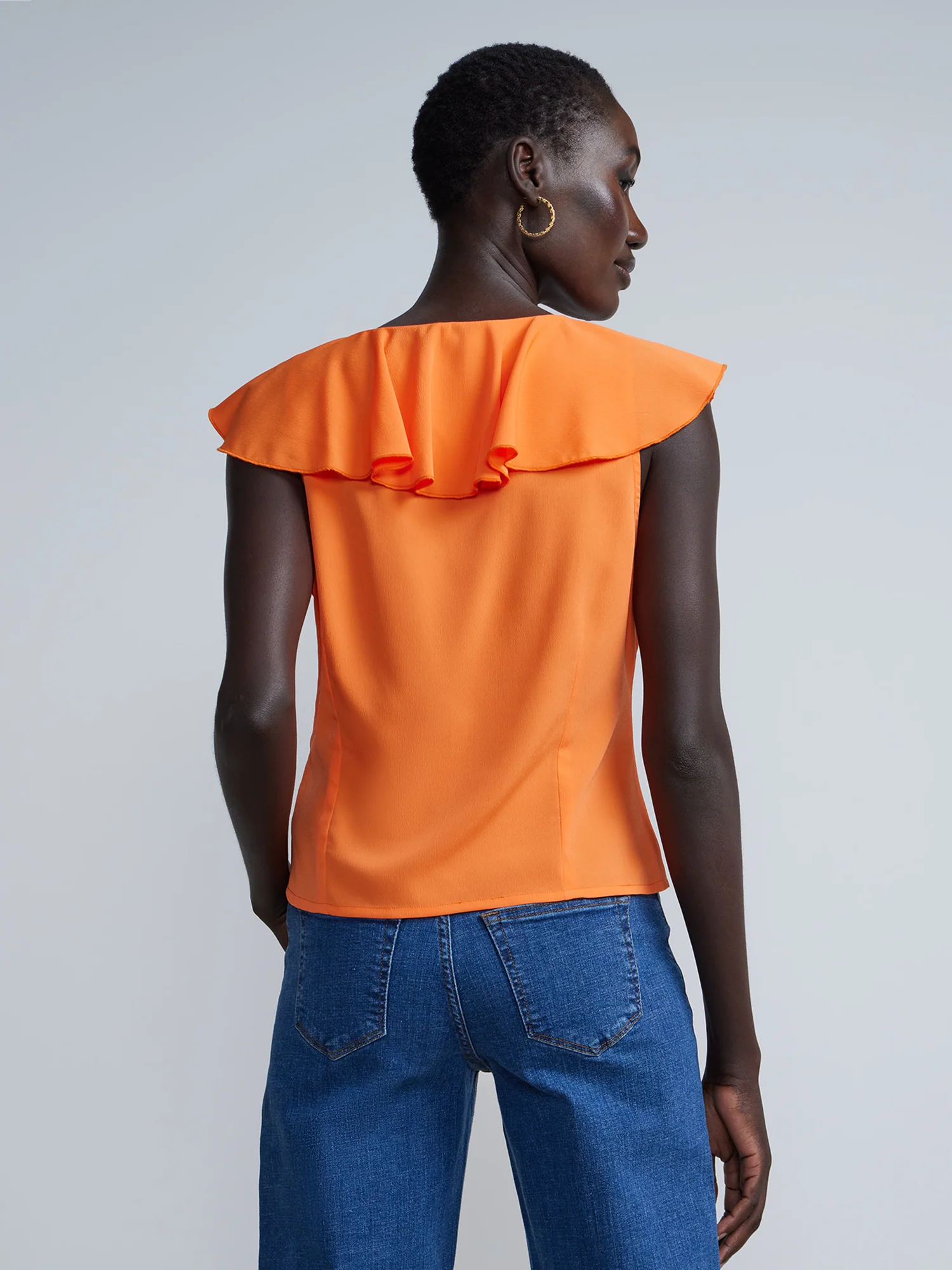 Ruffle-Front Sleeveless Top - Image 3