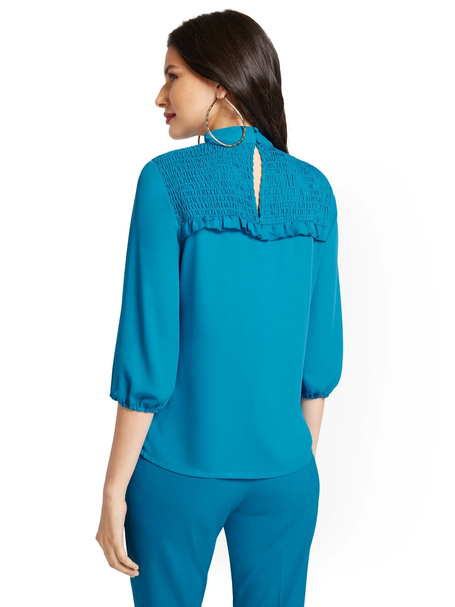 Ruffle Mock-Neck Blouse - Image 6