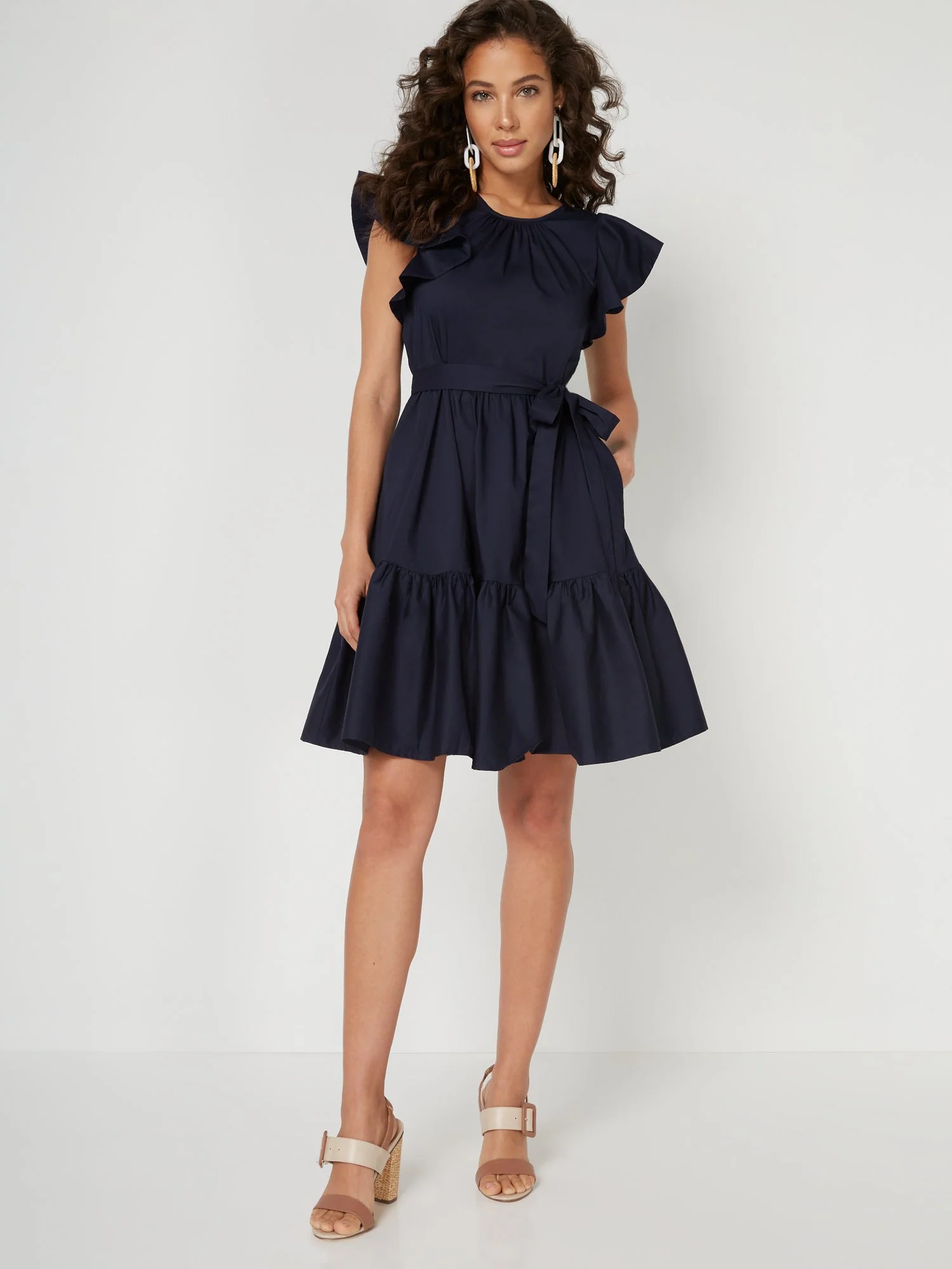 Ruffle Poplin Dress - Image 2