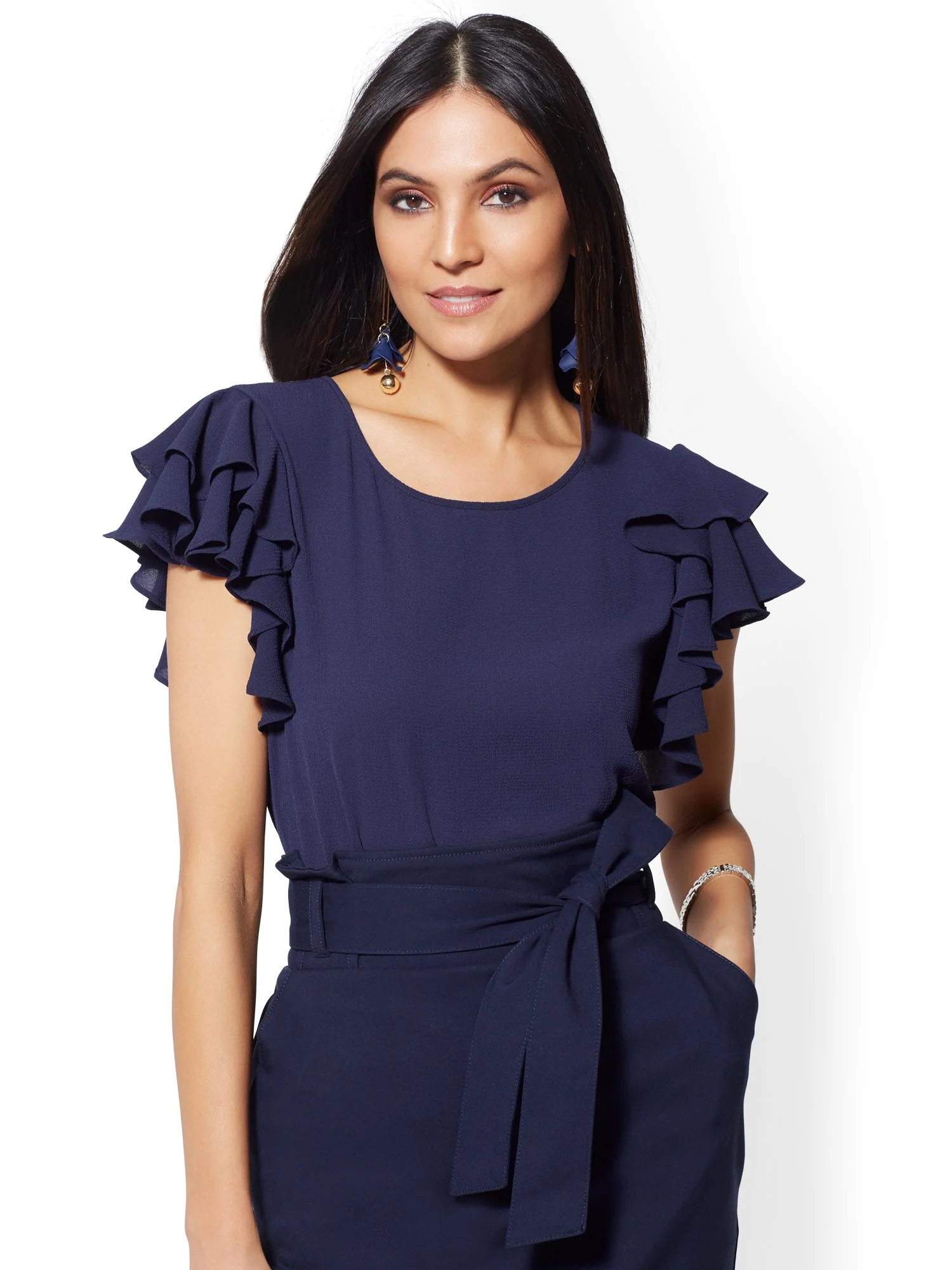 Ruffle-Sleeve Blouse - Image 2