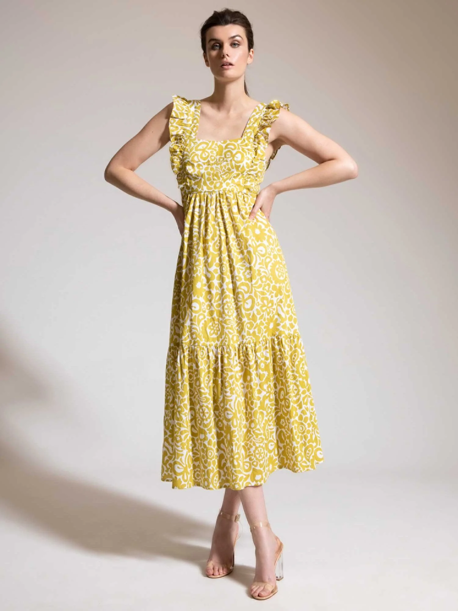 Aakaa Ruffle Sleeve High Waisted Maxi Dress - Brands We Love - Image 5