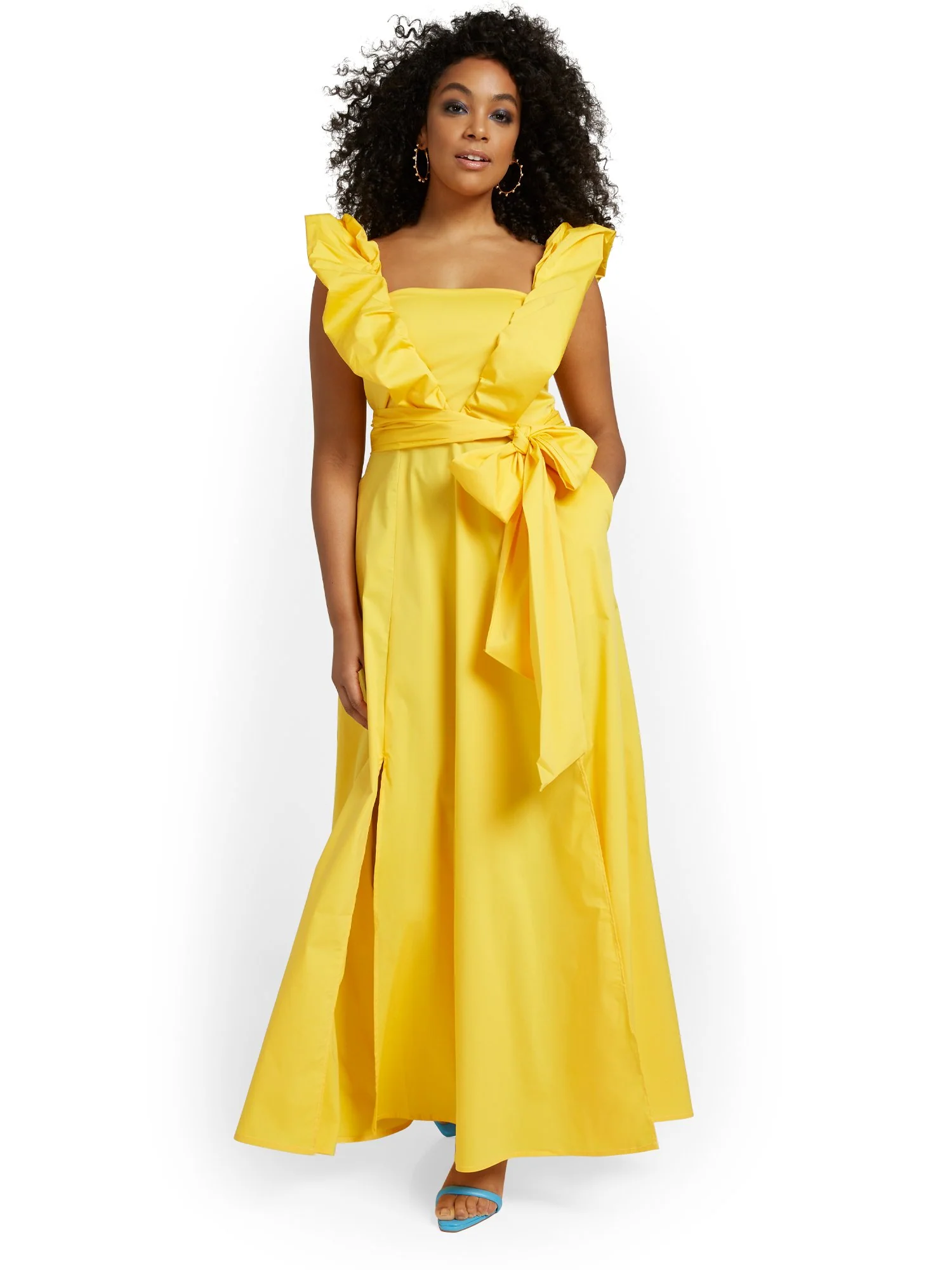 Ruffle-Sleeve Maxi Dress - Image 2
