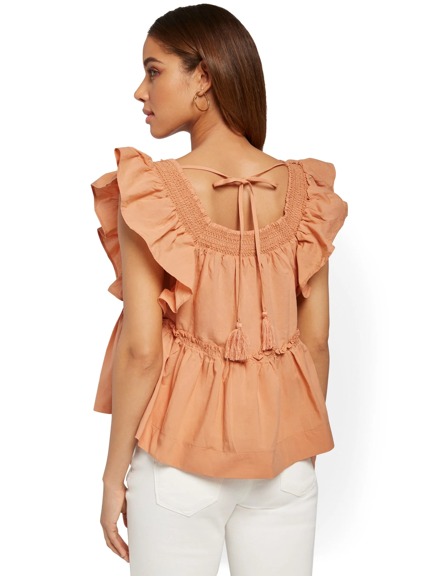 Mustard Seed Ruffle-Sleeve Poplin Top - Brands We Love - Image 3