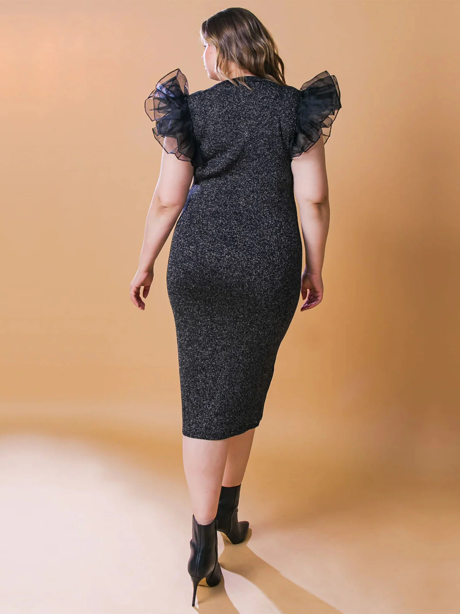 Flying Tomato Plus Ruffle Sleeve Ribbed Knit Dress - Brands We Love - Image 4