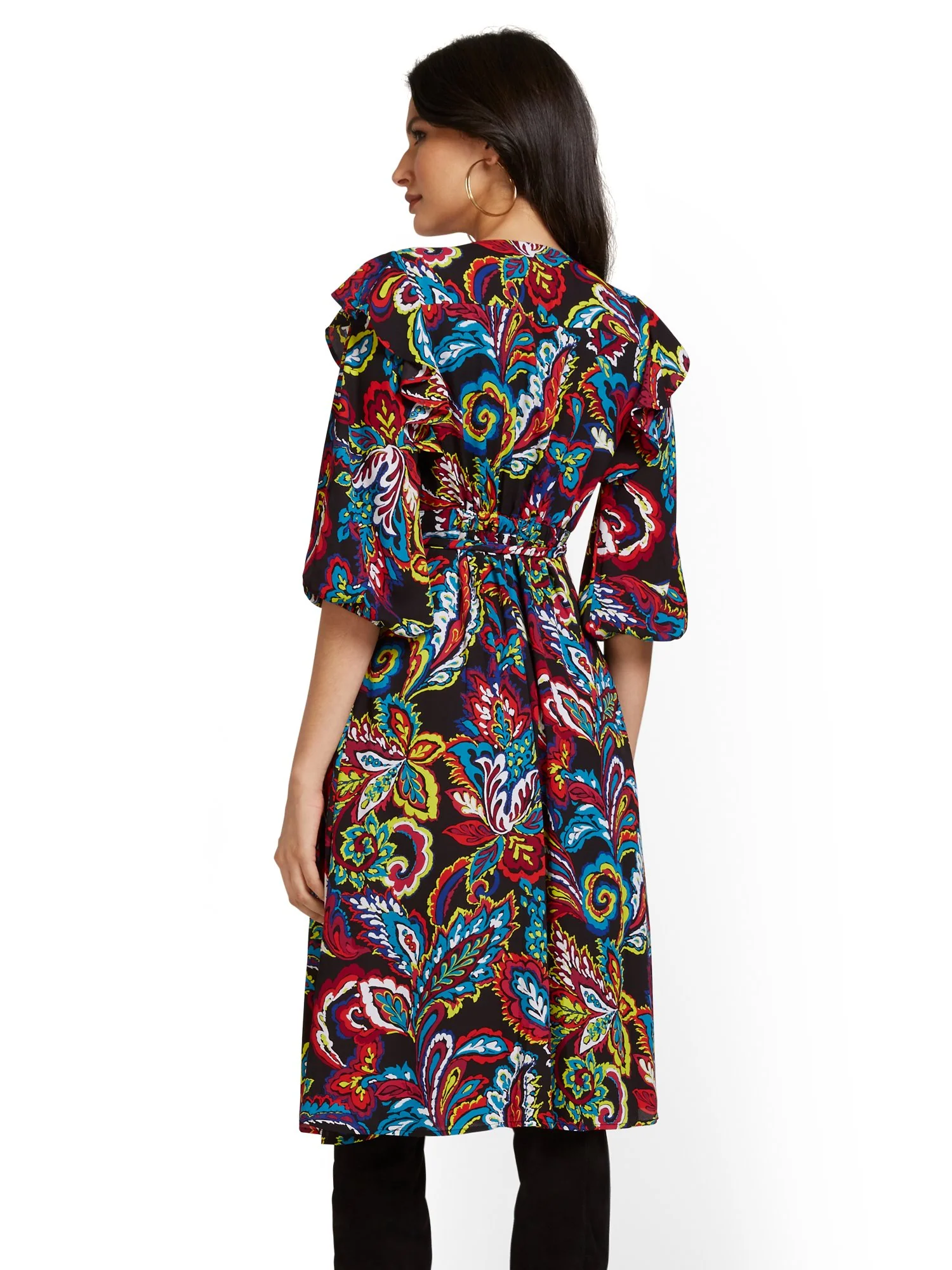 Ruffle Wrap Dress - Image 3