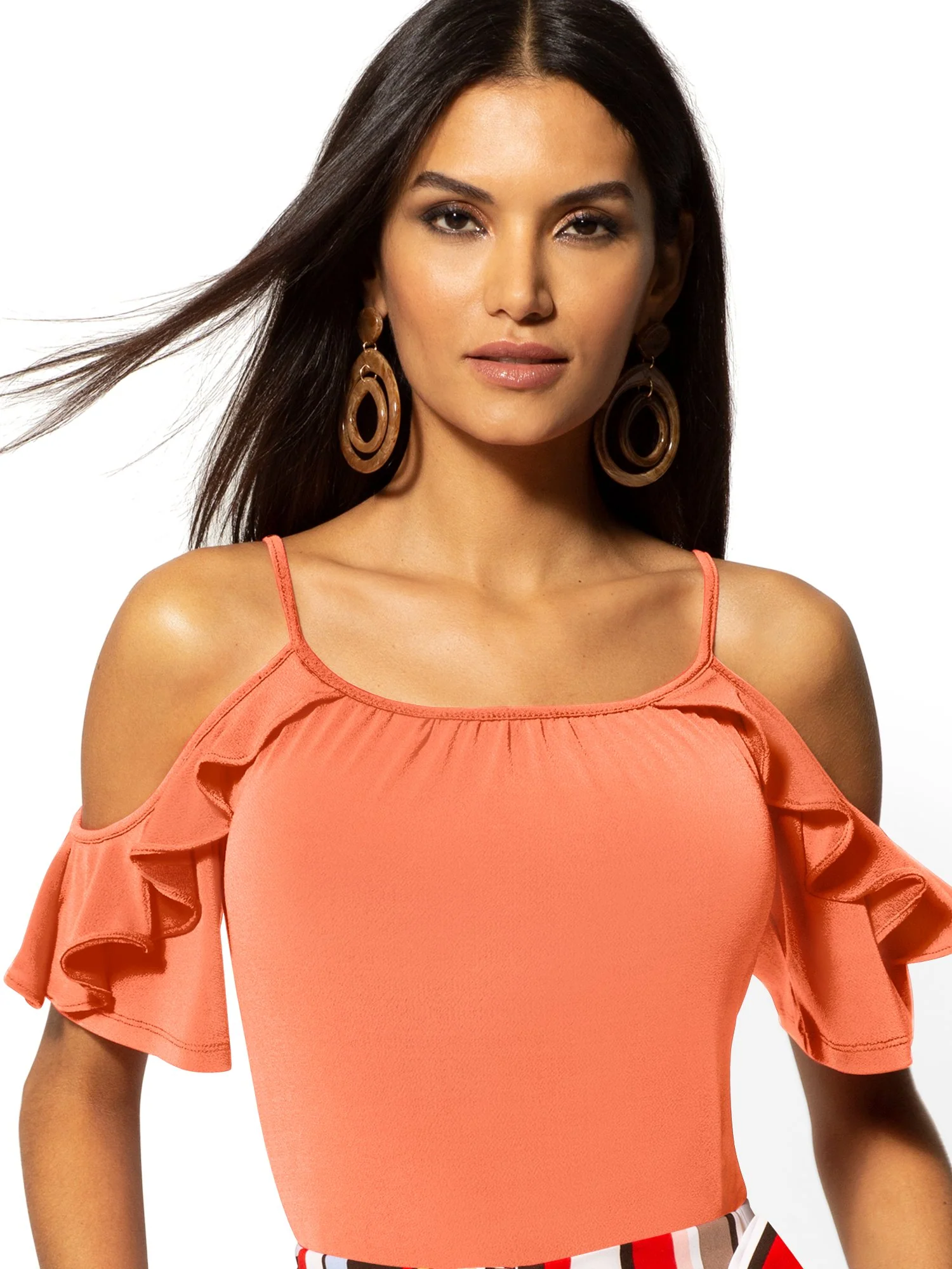Ruffled Cold-Shoulder Top - 7th Avenue - Image 18