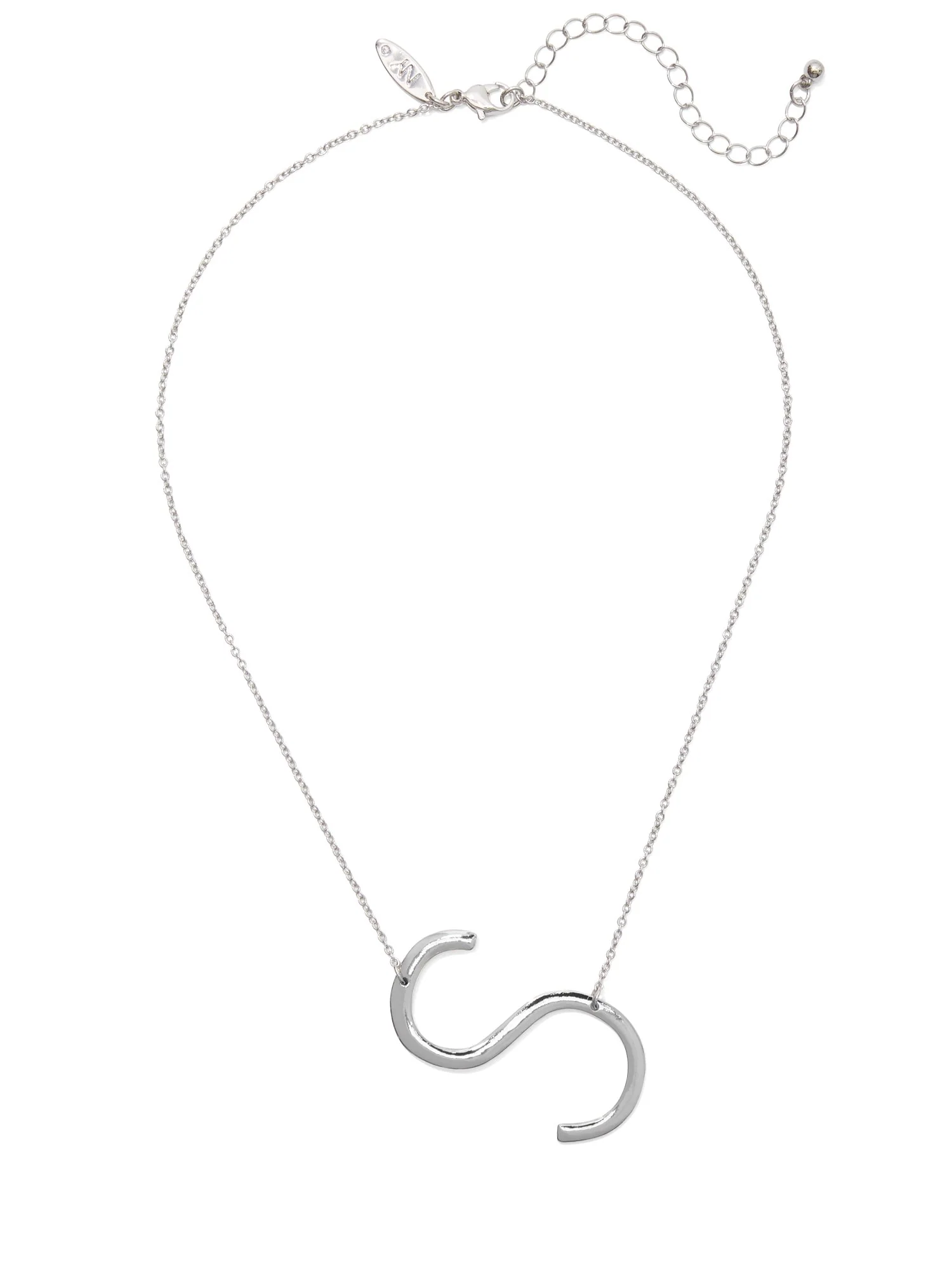 'S' Initial Pendant Necklace