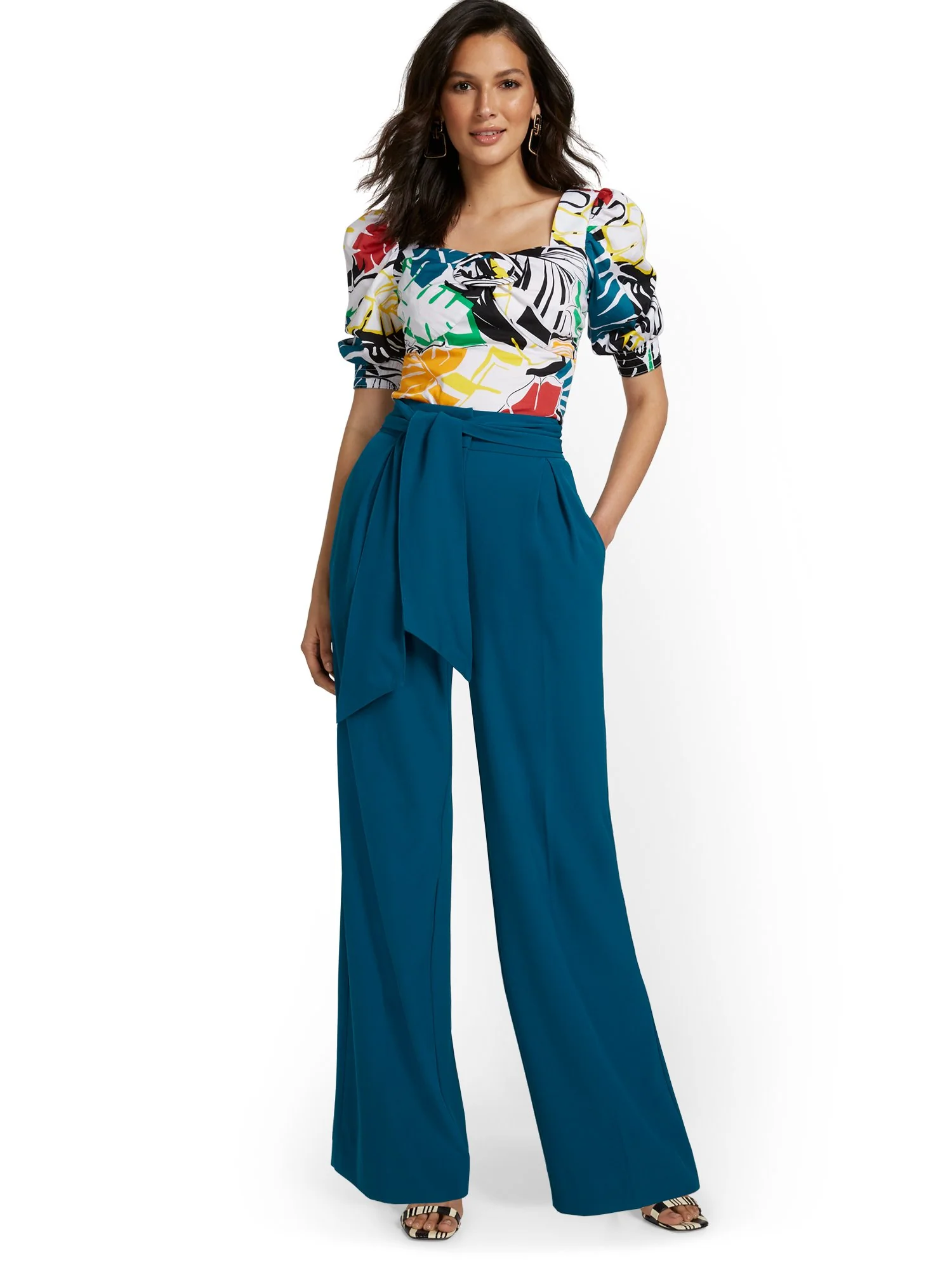 Sash-Tie Palazzo Pant - Image 4