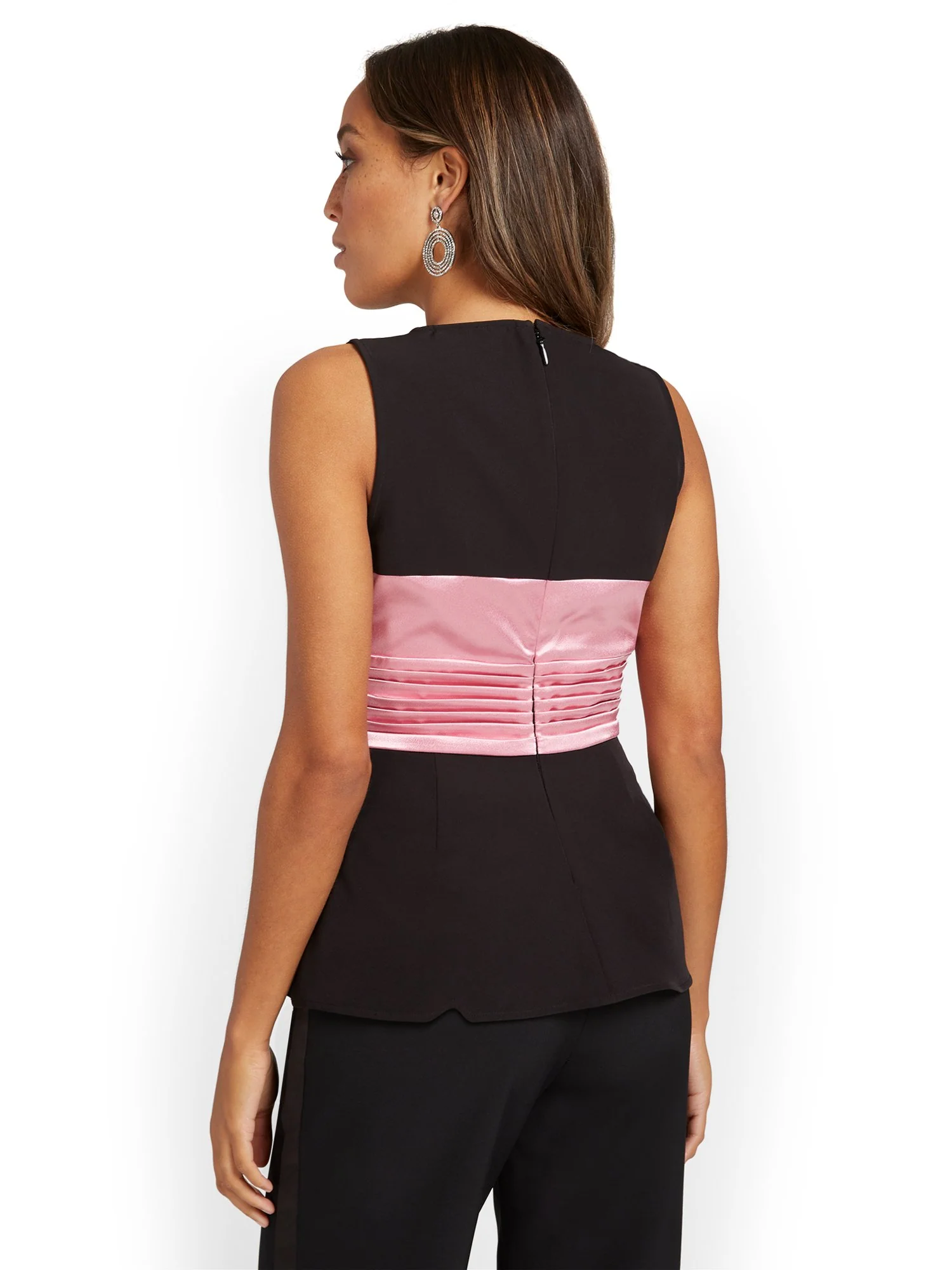Satin-Rose Bustier Twofer Top - Image 3