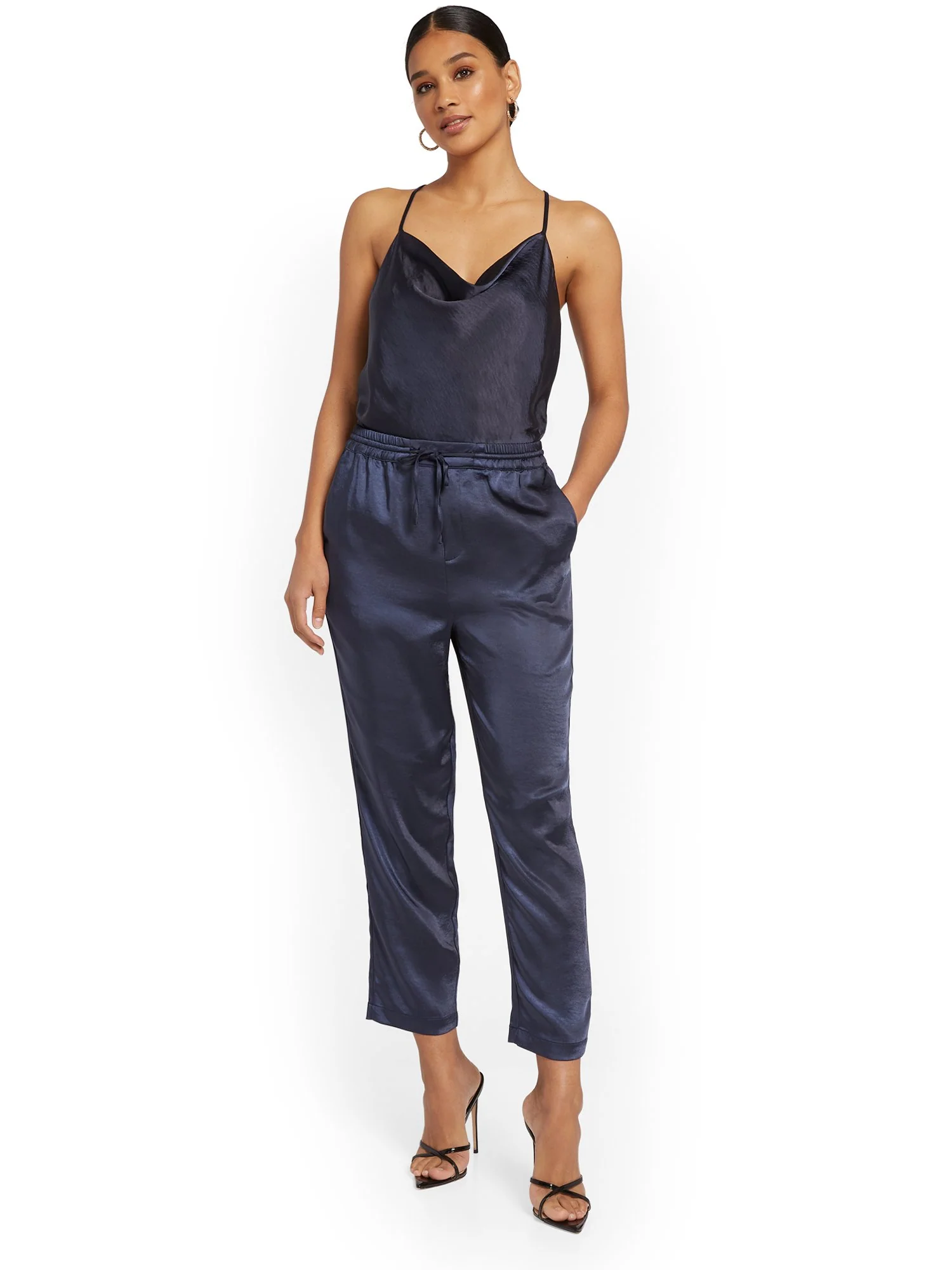 Skies Are Blue Satin Tie-Waist Ankle Pant - Brands We Love - Image 4