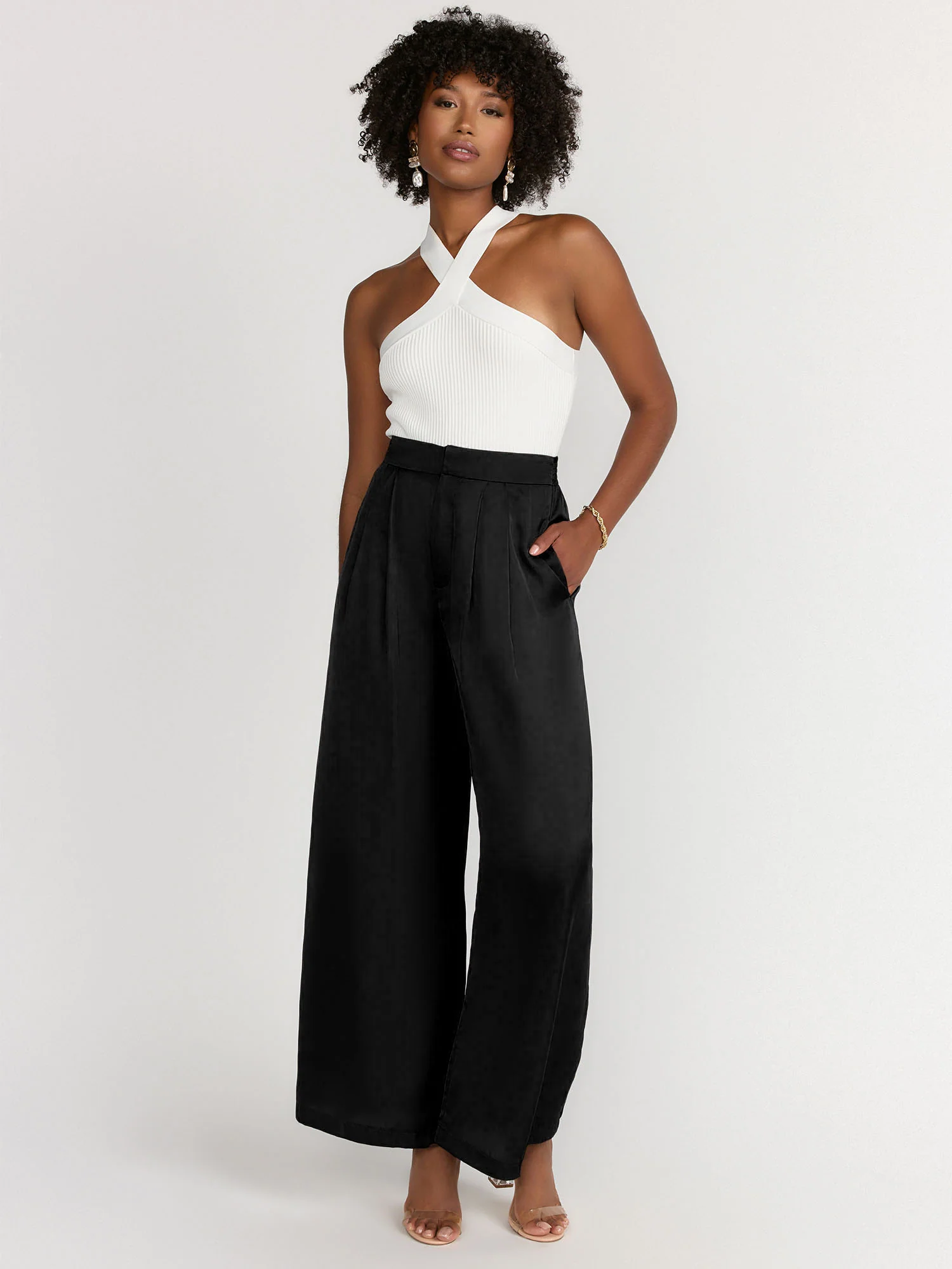 Mustard Seed Satin Wide Leg Pant - Brands We Love - Image 2
