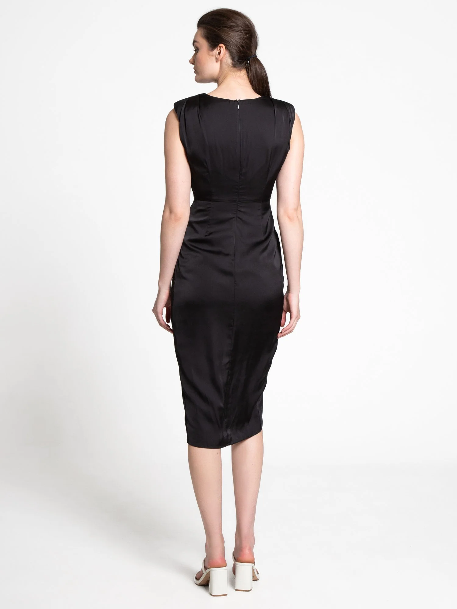 Do+Be Satin Wrap Sheath Dress - Brands We Love - Image 3