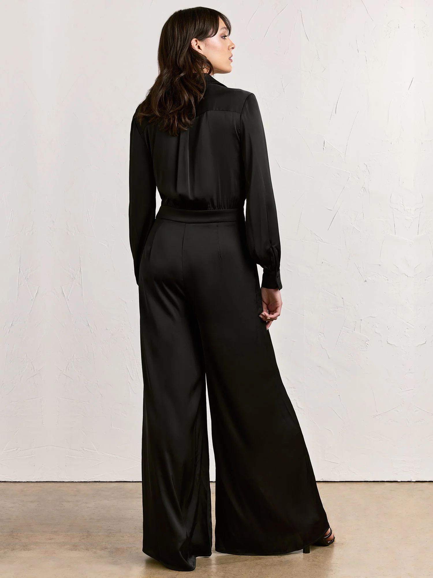 Strut & Bolt Satin Wrap Wide Leg Jumpsuit - Brands We Love - Image 4