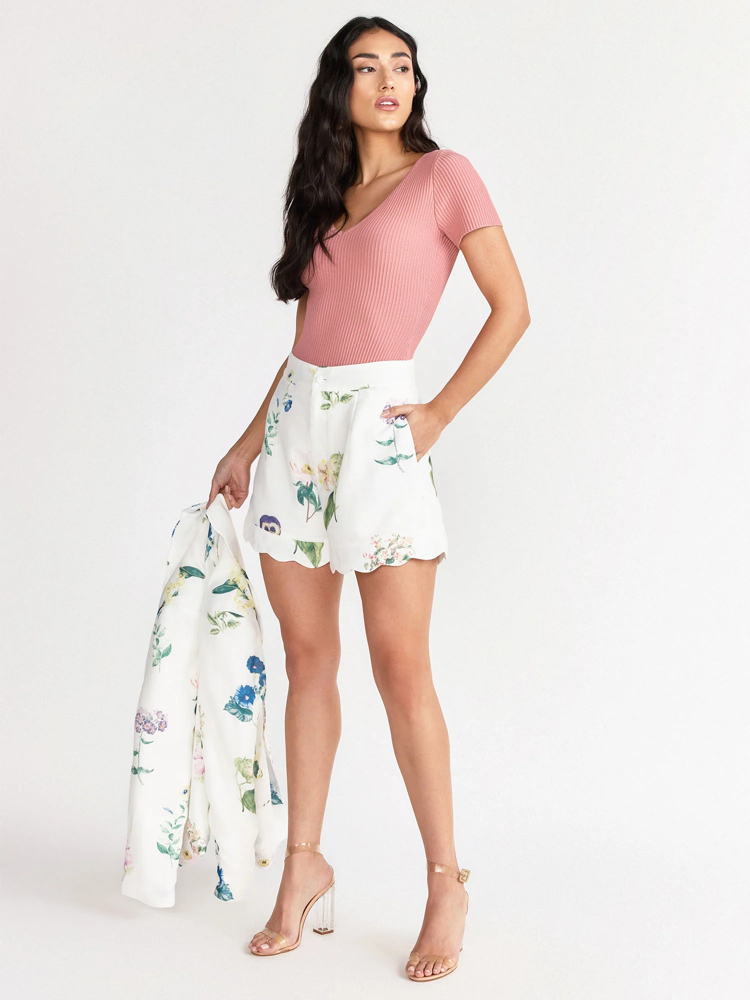 Scallop Hem Linen Shorts - Lena - Image 4