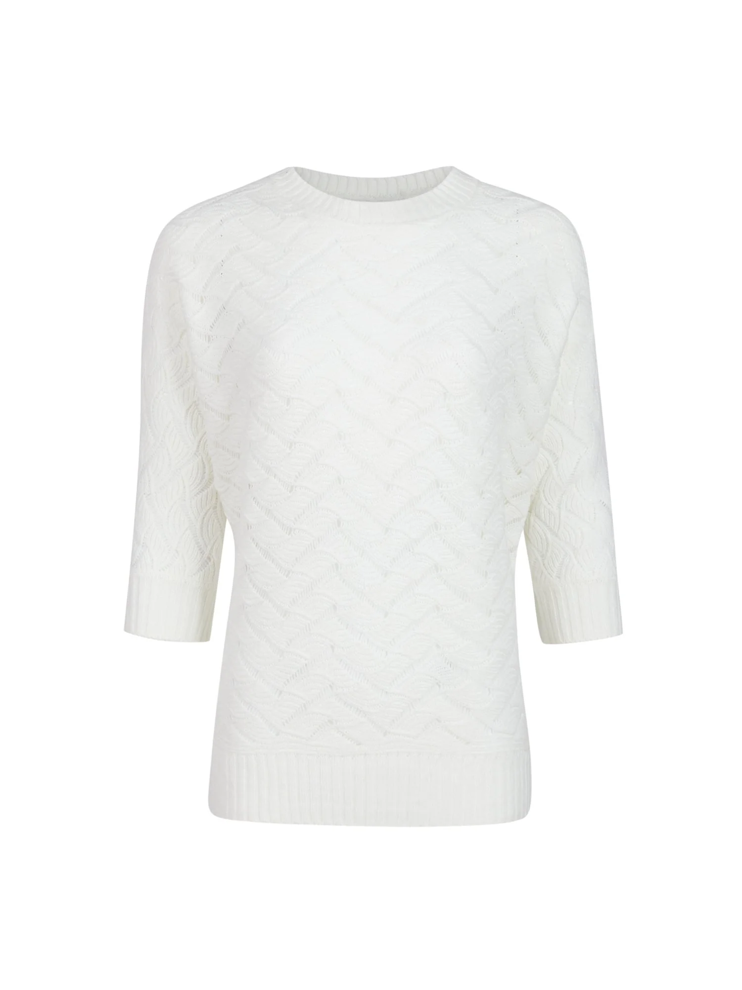 Scallop-Stitched Pullover Sweater - Image 2