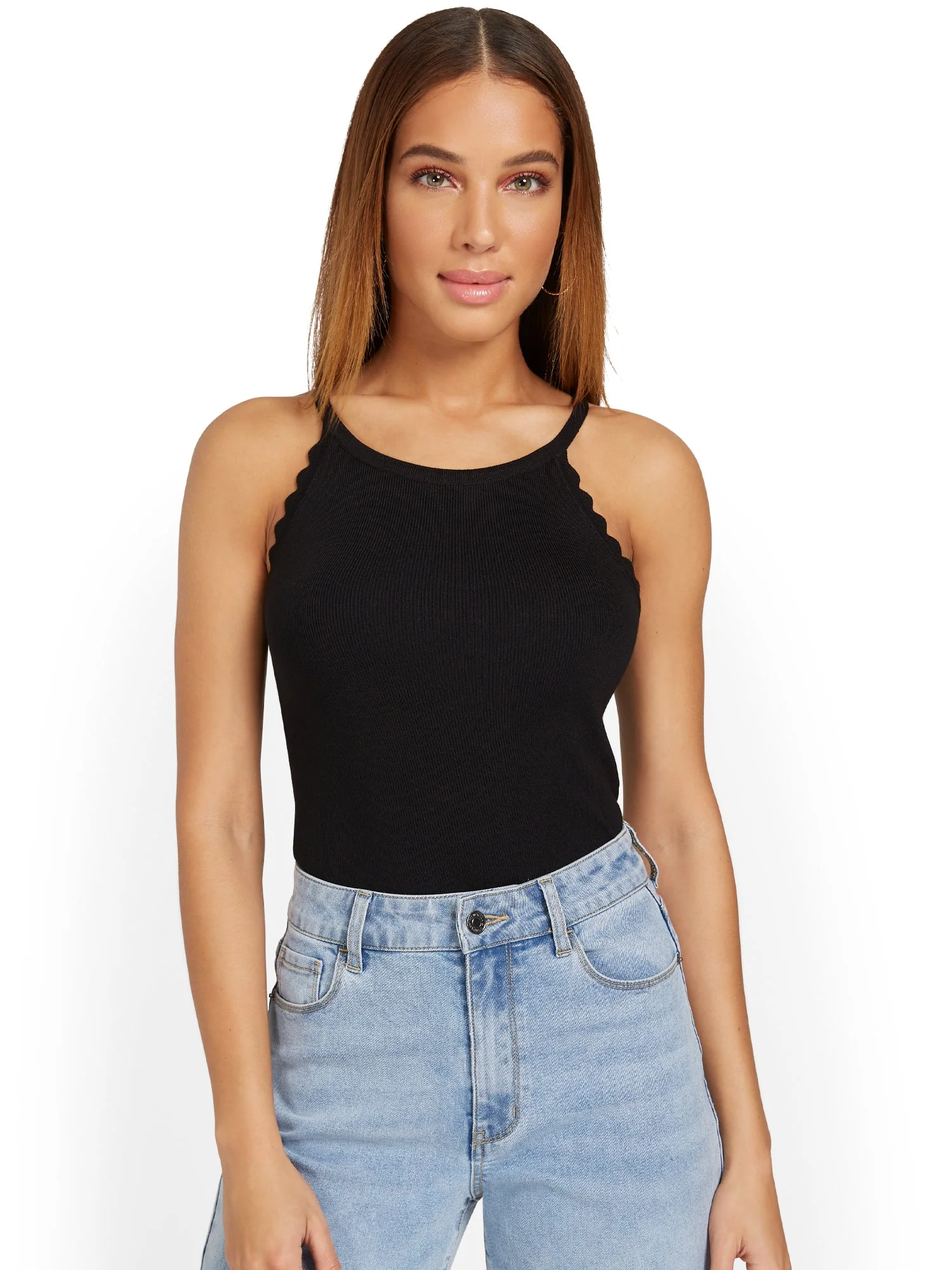 Edgemine Scalloped Halterneck Tank Top - Brands We Love - Image 2