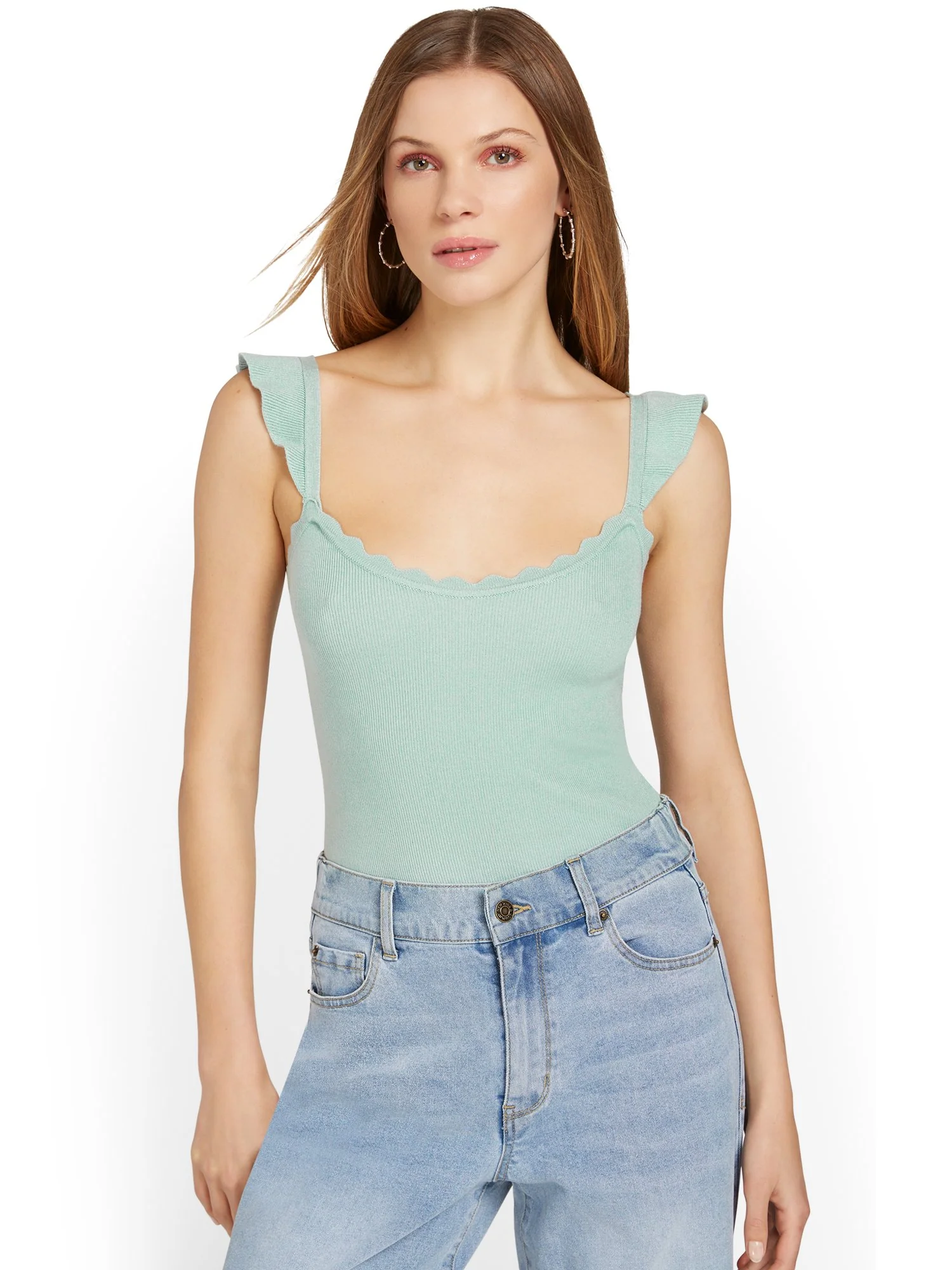 Edgemine Scalloped Knit Tank Top - Brands We Love - Image 5