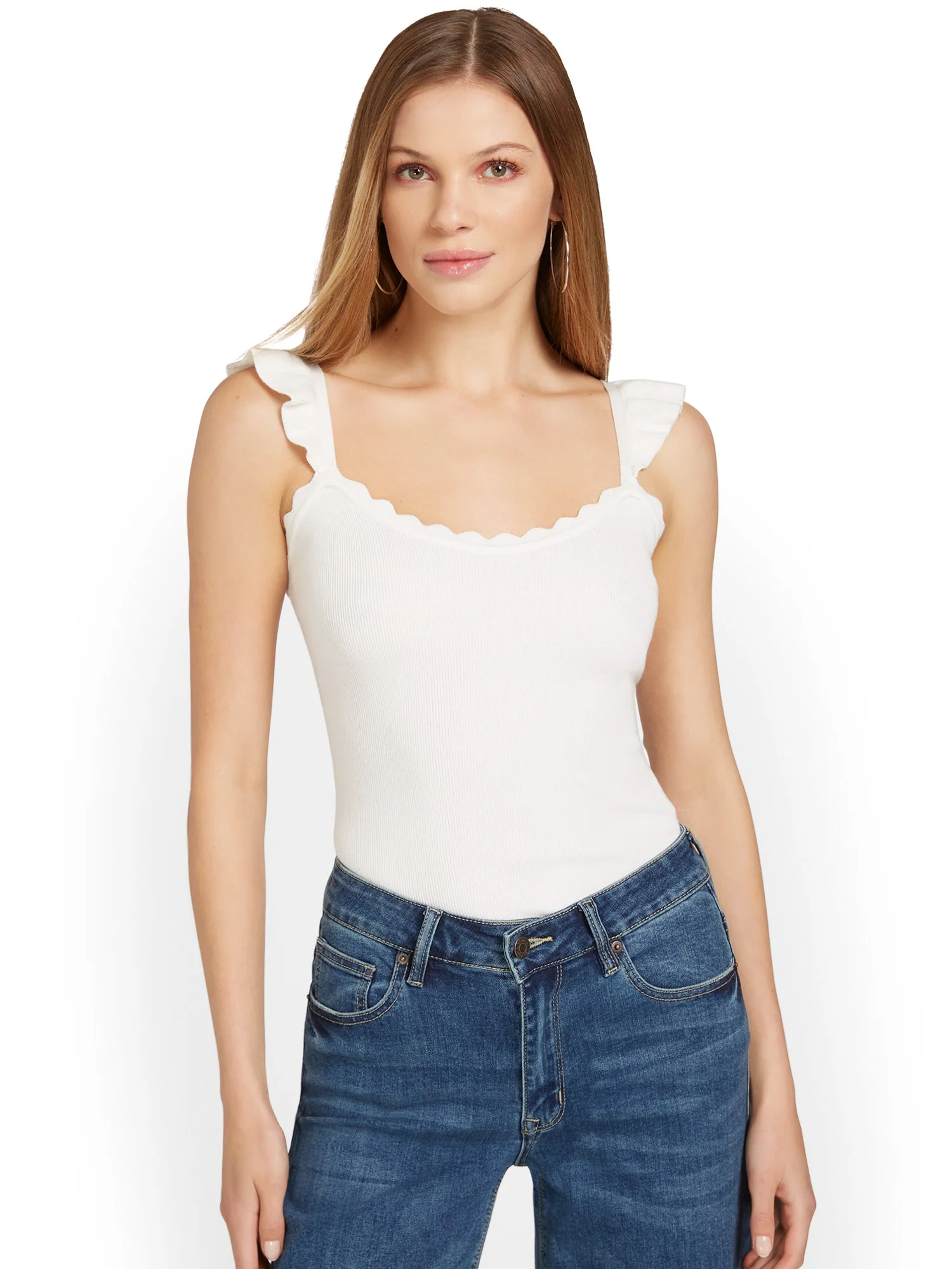 Edgemine Scalloped Knit Tank Top - Brands We Love - Image 8