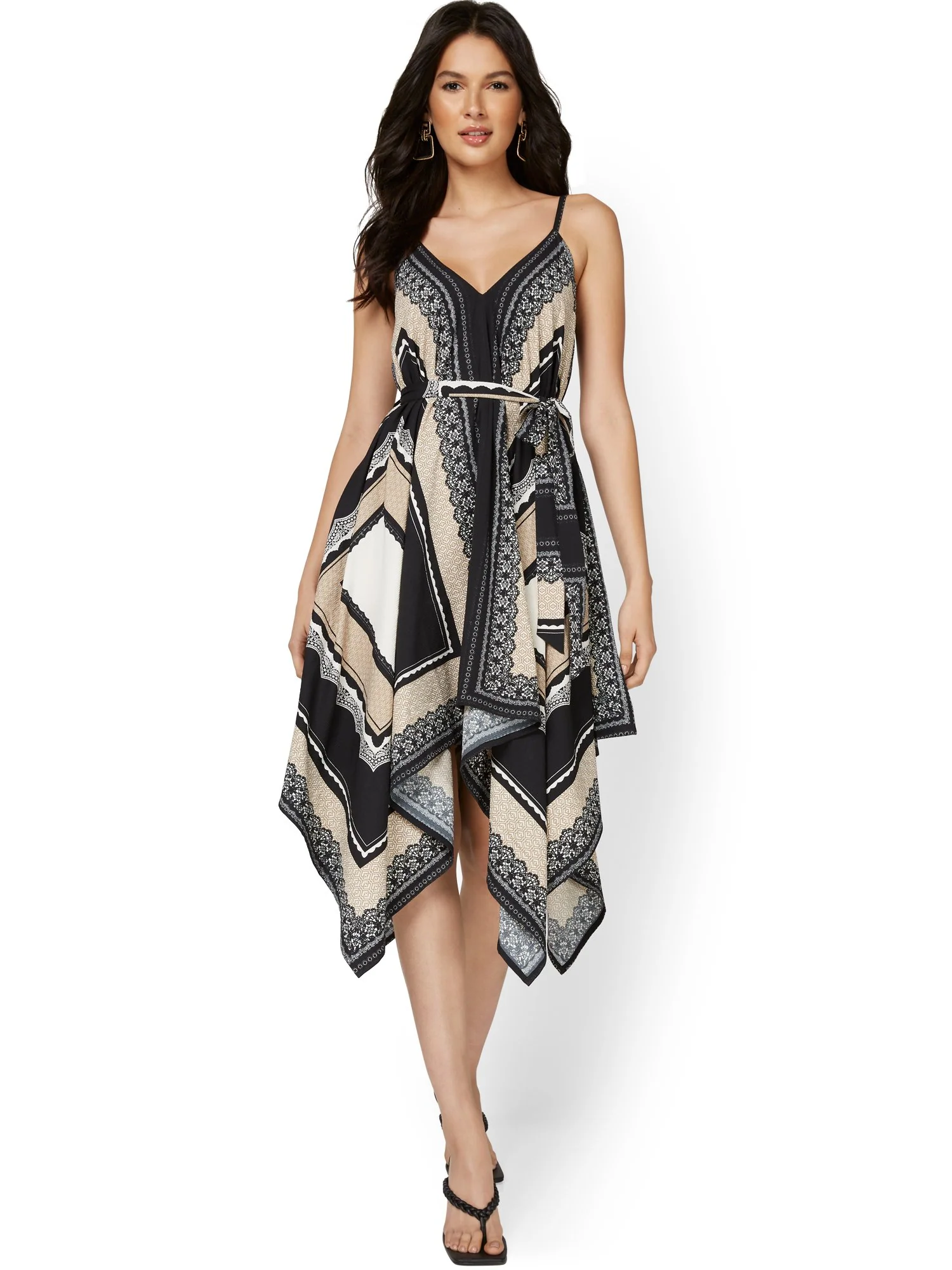 Scarf Hem Dress - Image 2