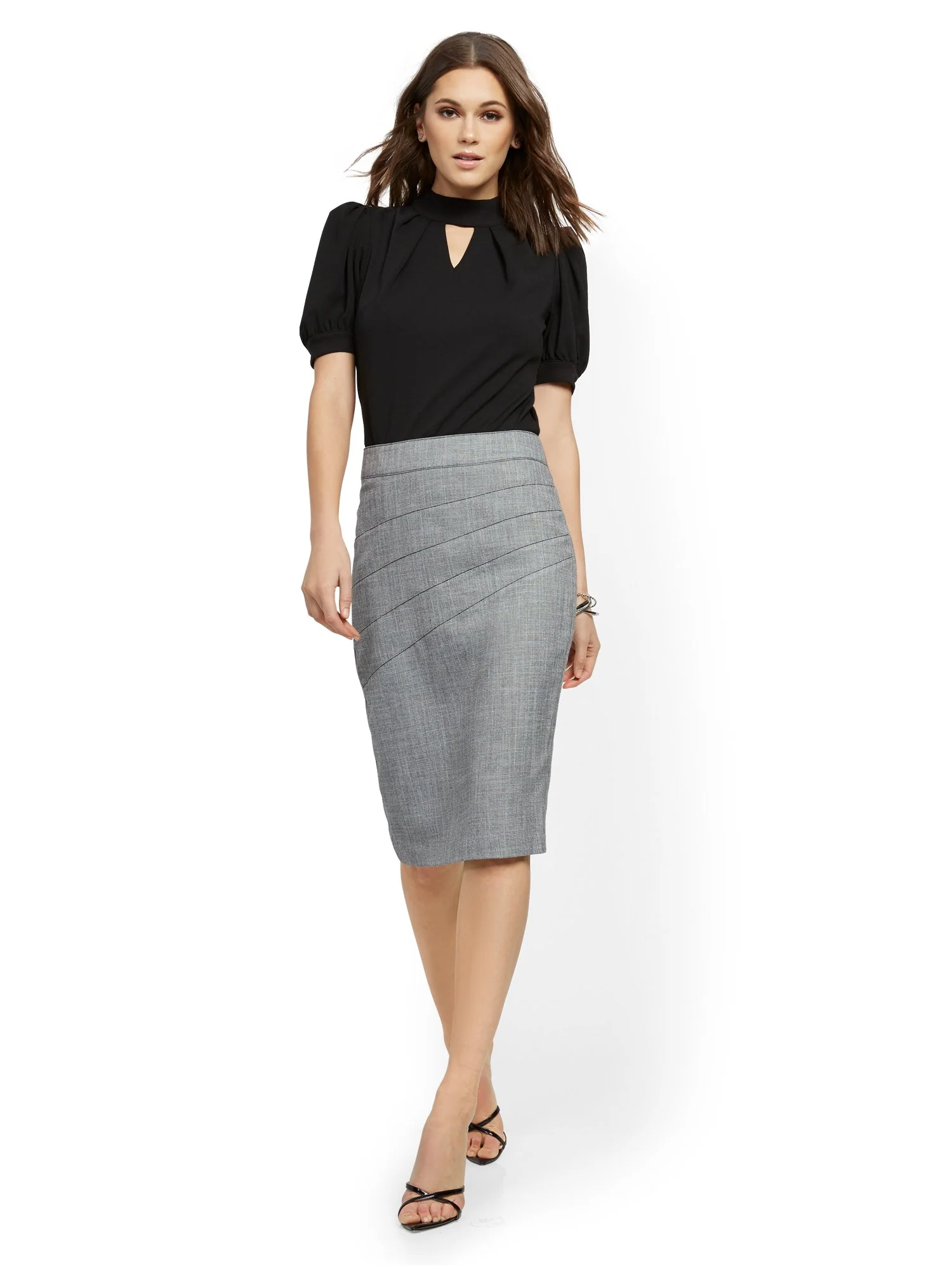 Seamed Pencil Skirt - 7th Avenue - Image 4
